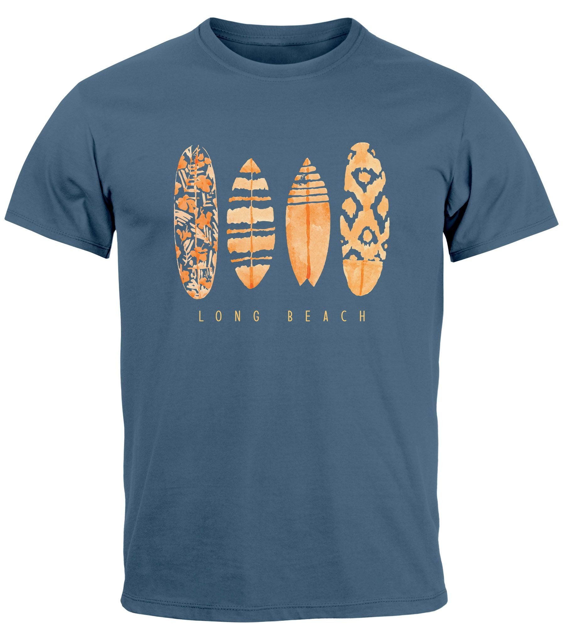 Neverless Print-Shirt Herren T-Shirt Surfing Fashion günstig online kaufen