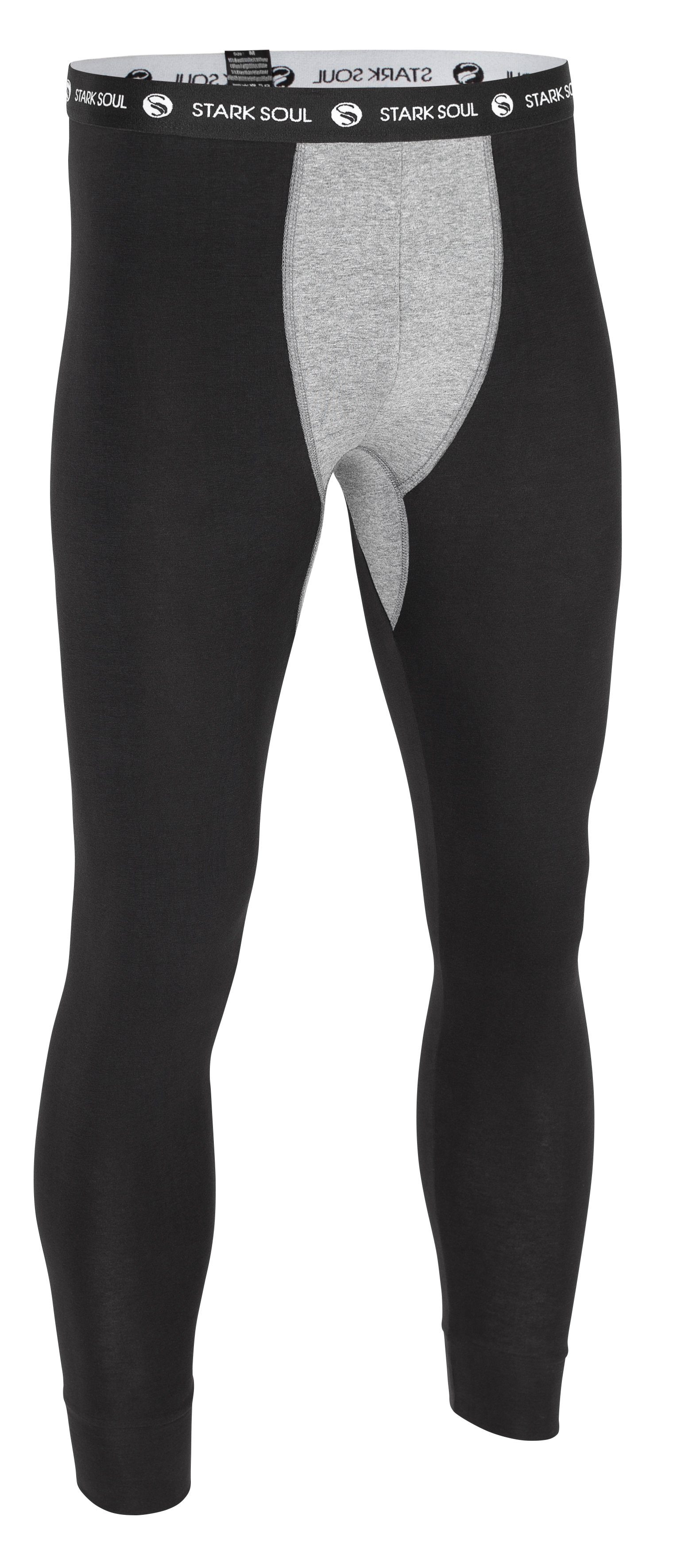 Stark Soul® Lange Unterhose "Long John" - Lange Unterhose mit weichem Web-Gummibund Logo Webbund