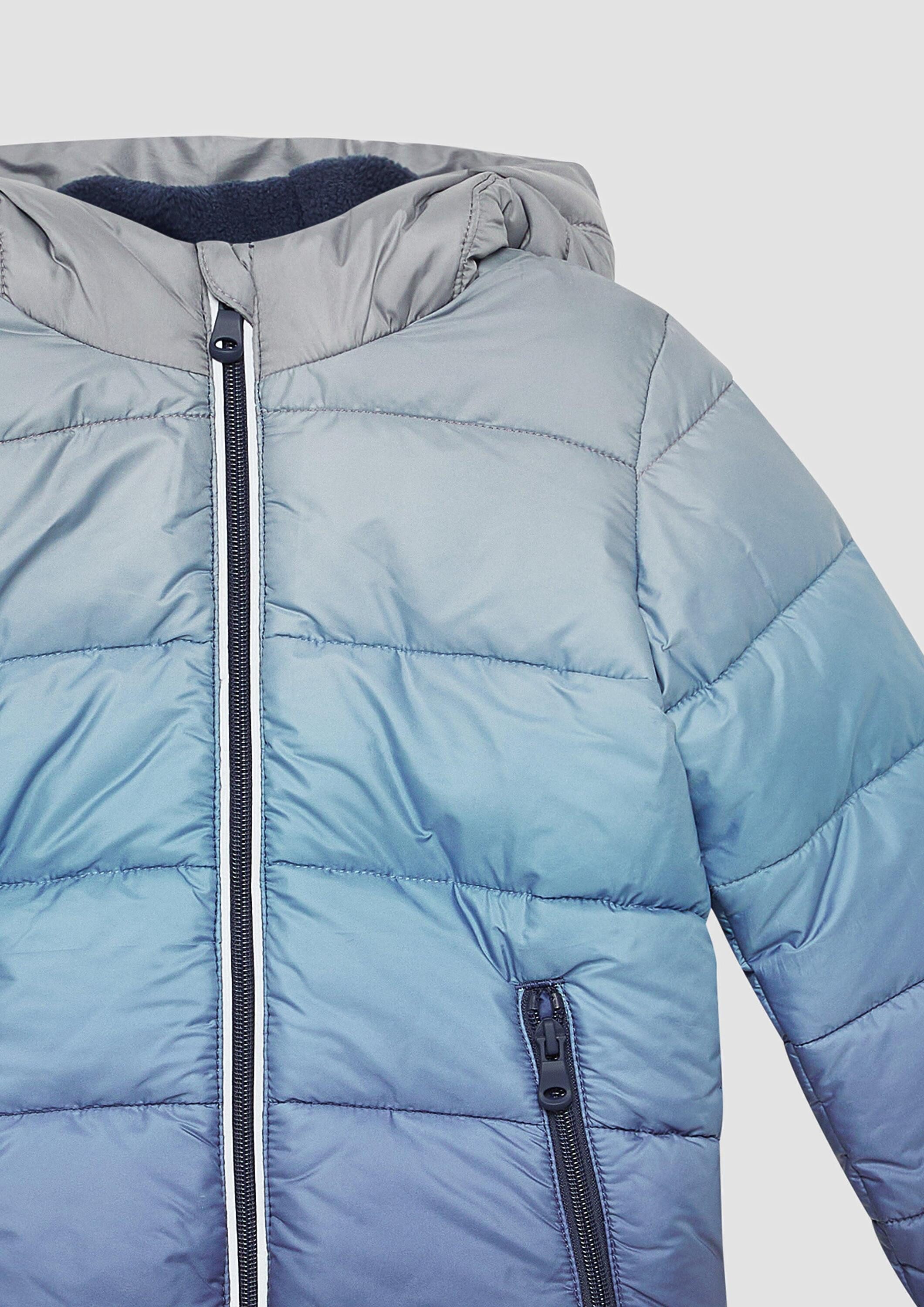 s.Oliver Funktionsjacke Outdoor-Jacke Wattierte Jacke mit Fleecefutter und Kapuze