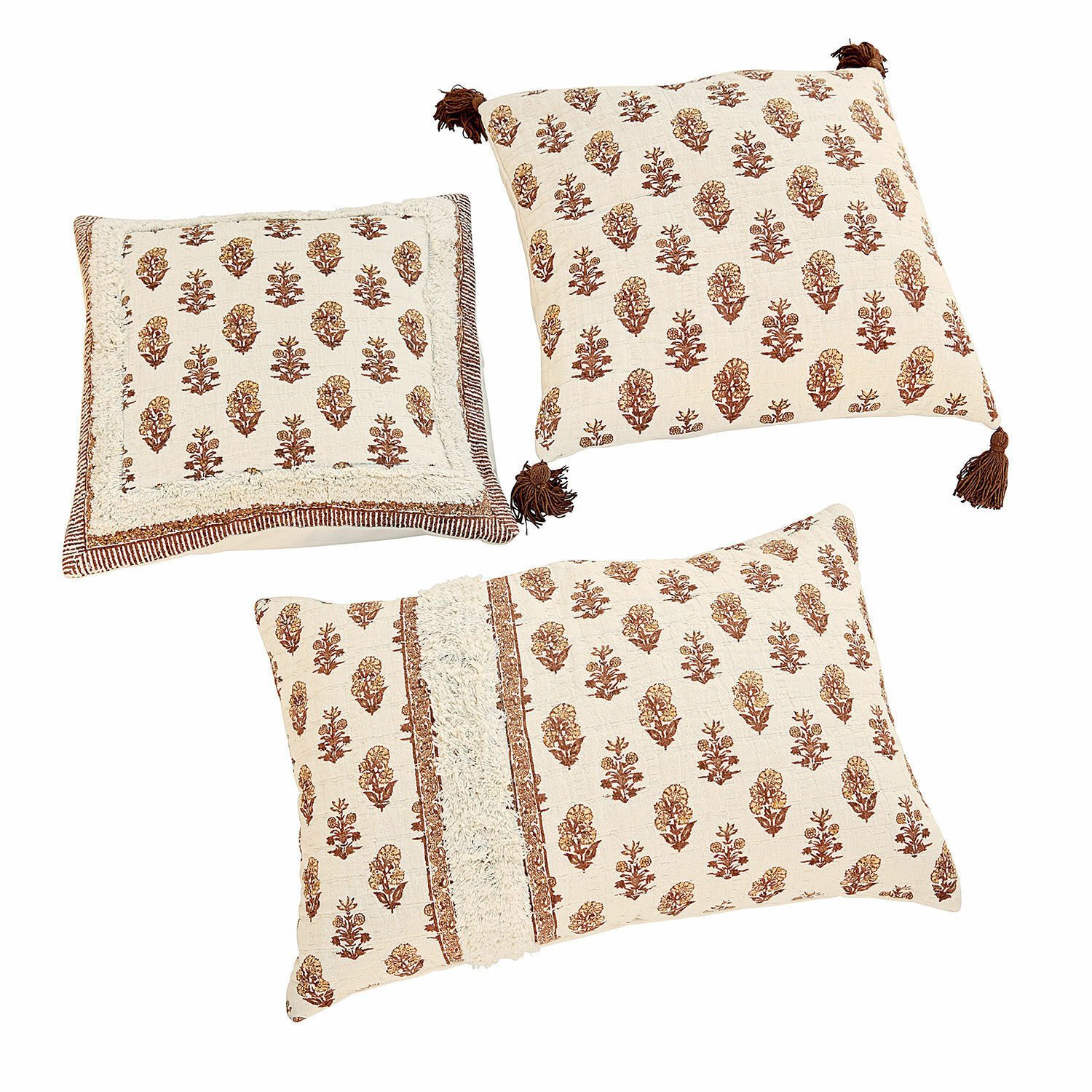 Mirabeau Kissenhülle Kissenhülle 3er Set Arsalan creme/braun