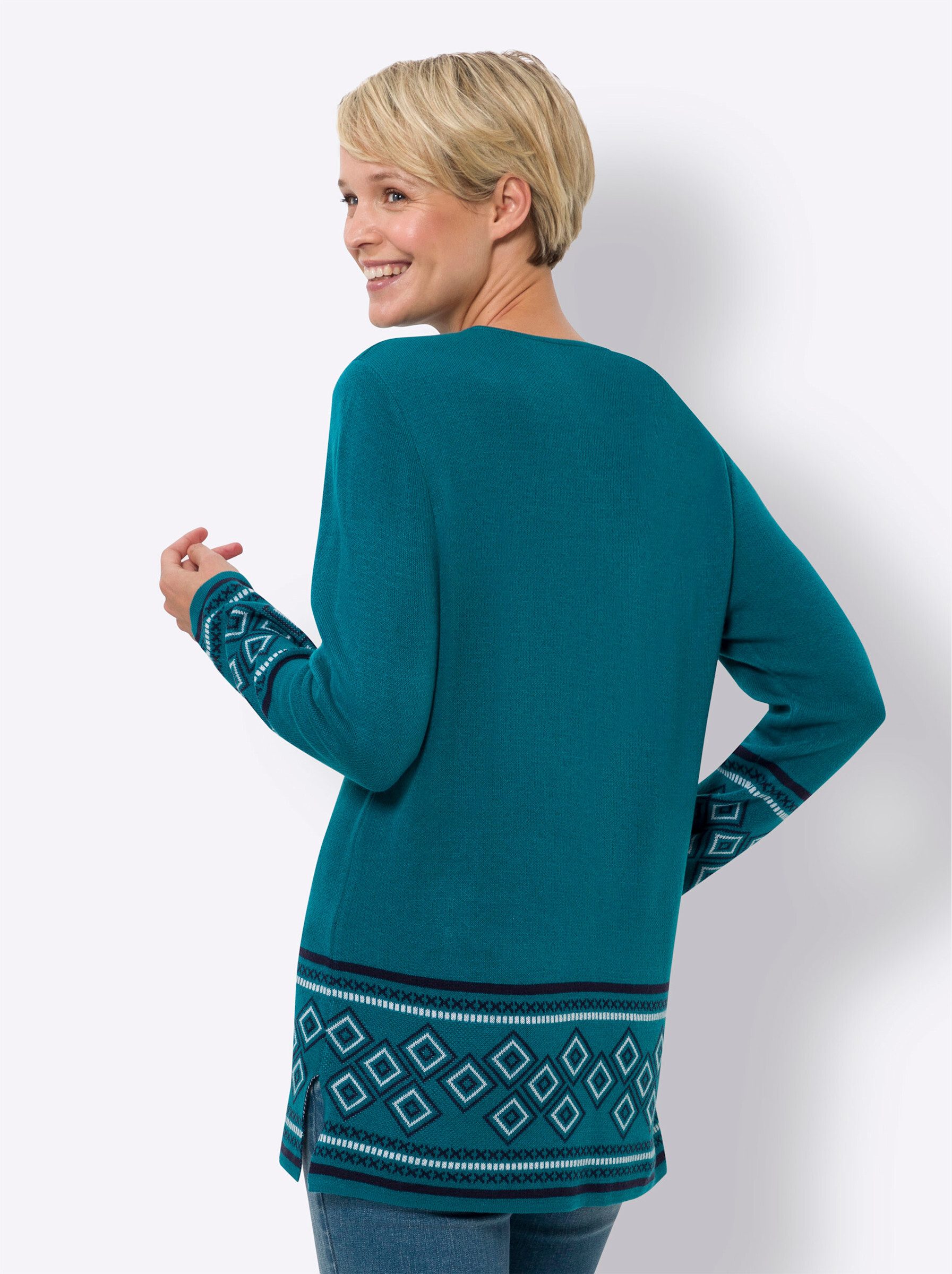 Sieh an! Strickpullover Longpullover günstig online kaufen