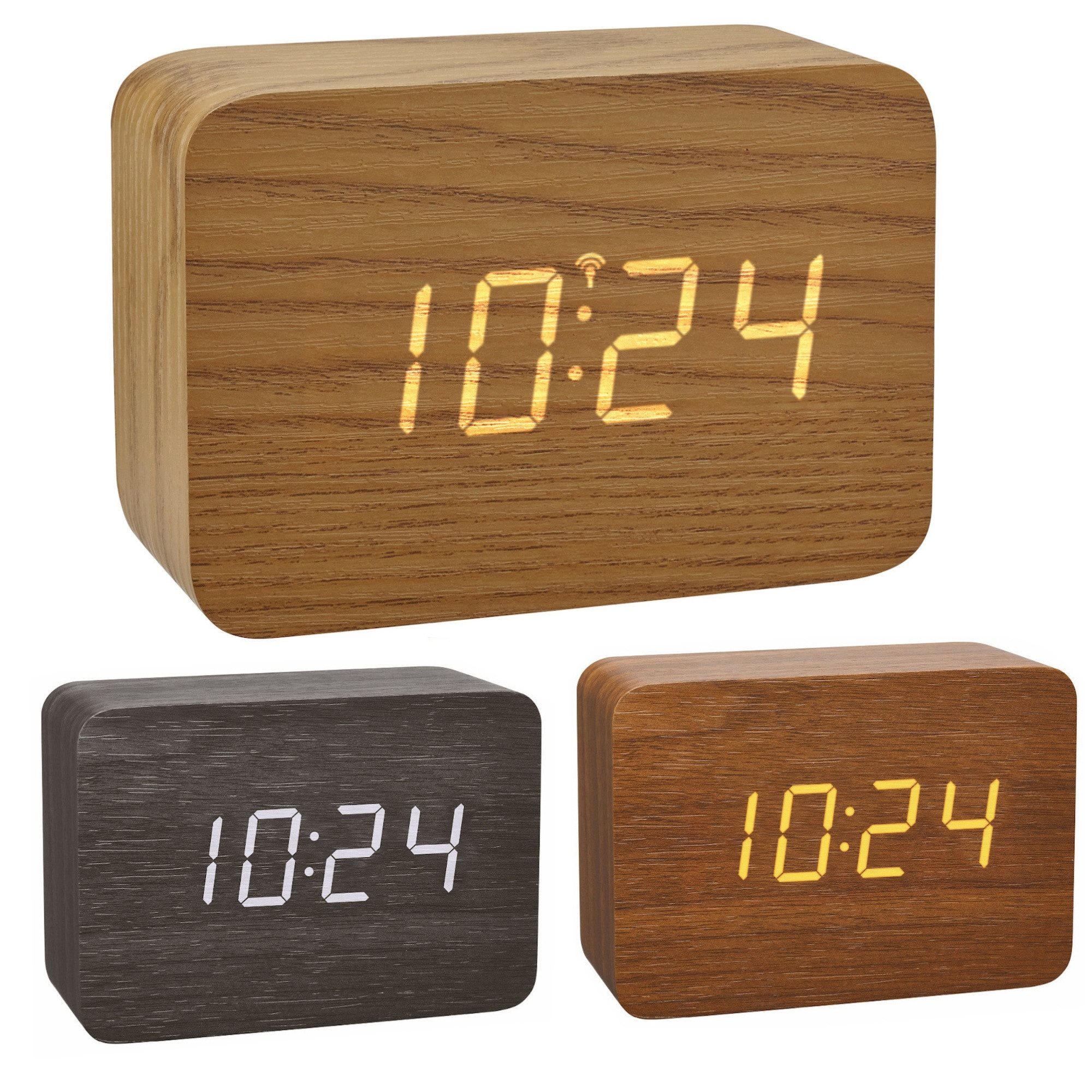 TFA Dostmann Funkwecker Design Funk-Wecker in Holz-Optik Clocco TFA 60.2549 günstig online kaufen