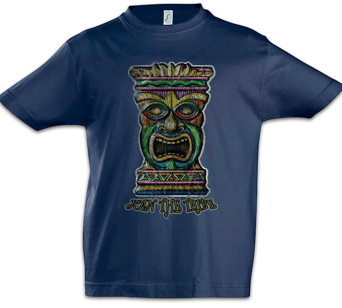 Urban Backwoods Print-Shirt Tiki Head II Kinder T-Shirt Hawaii Tattoo Rockabilly Custom (1-tlg) Psychobilly Hot Rod Tattoo