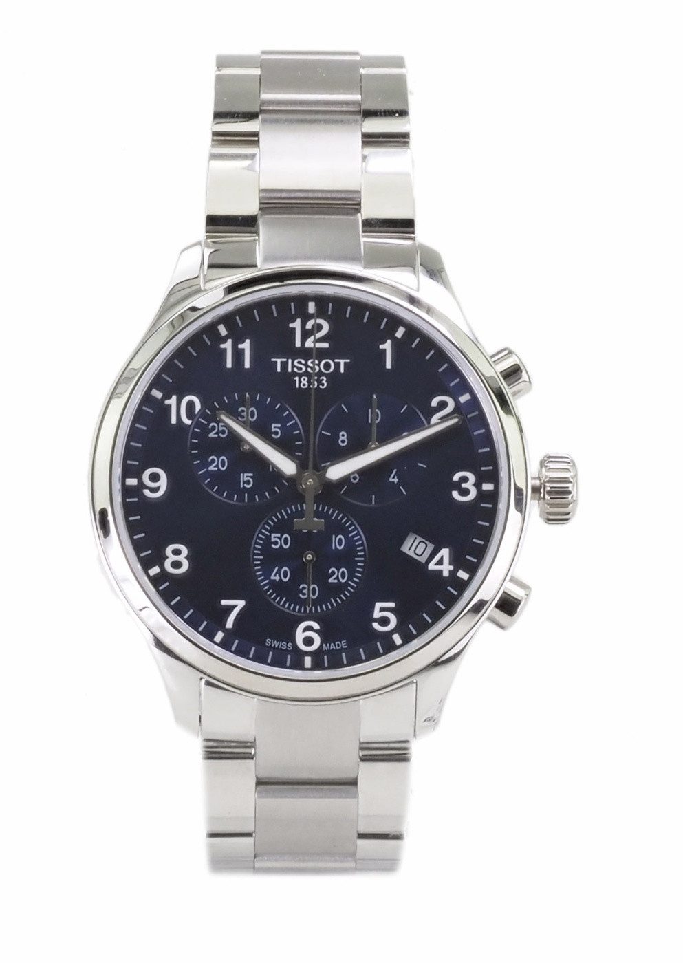 Tissot Quarzuhr Tissot Herren Quarz Uhr Chrono XL Classic T1166171104701, (Weiß)