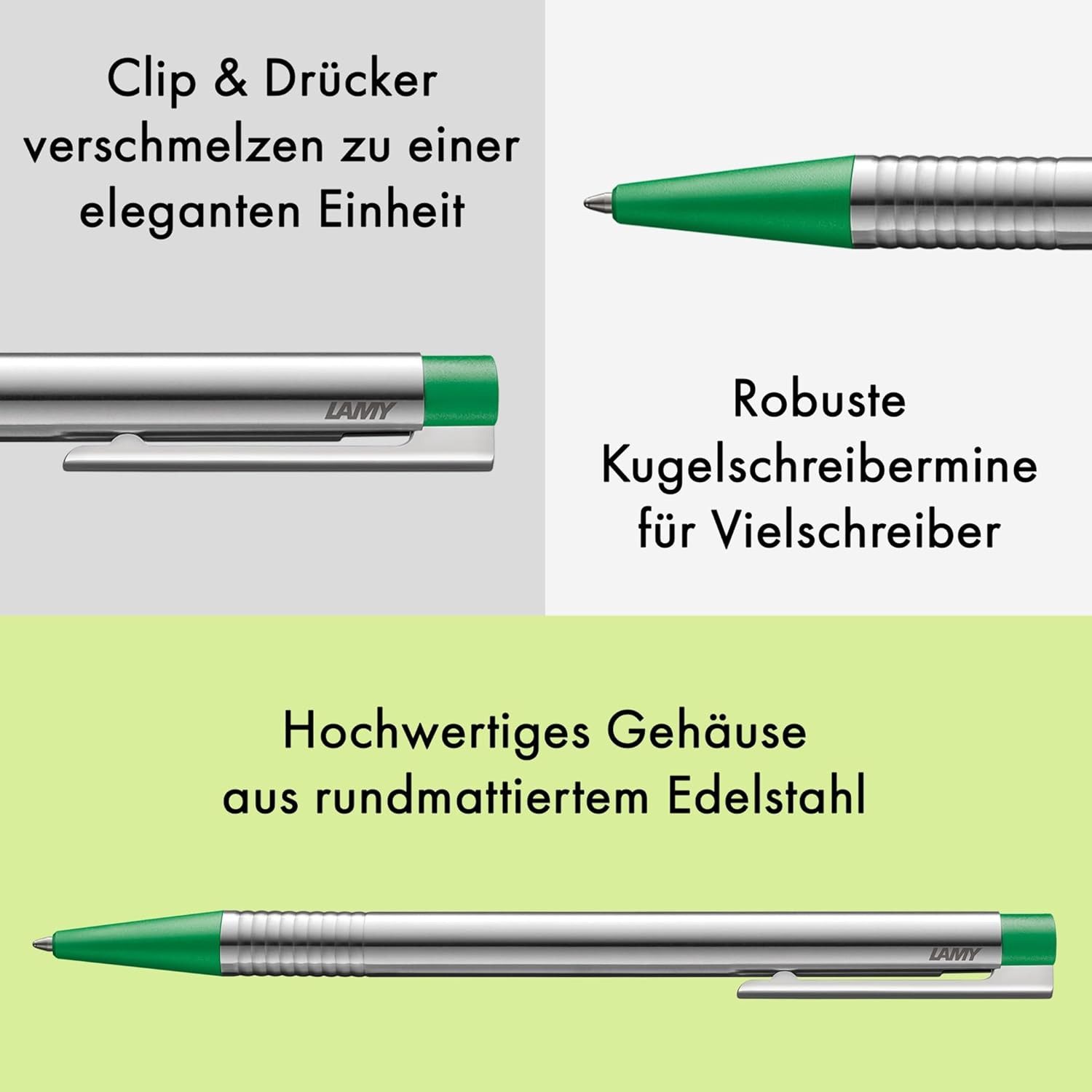 LAMY Kugelschreiber LAMY logo Kugelschreiber 205 matt grün Stärke M M16 Schreibfarbe grün