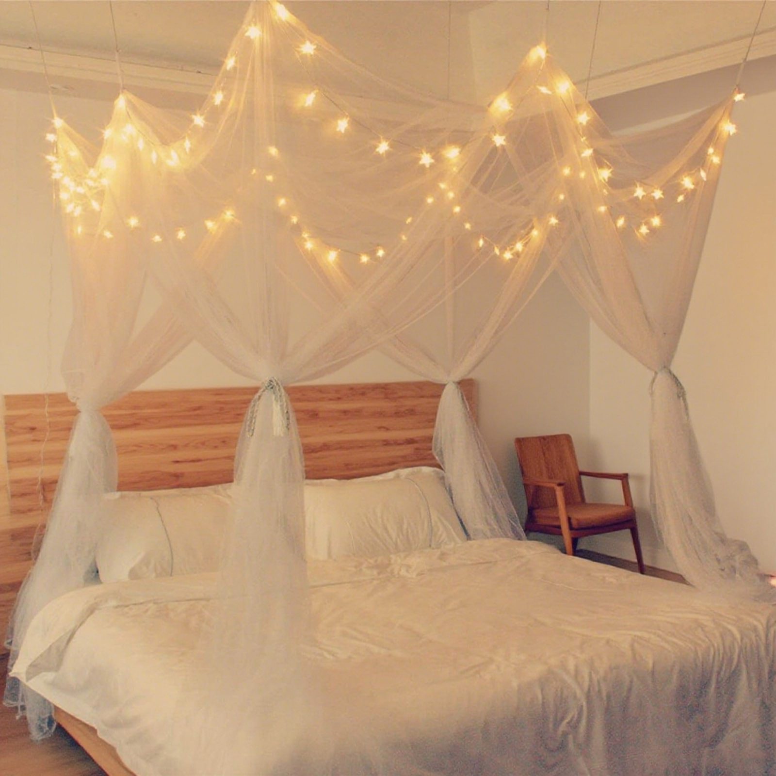 BTTO Moskitonetz Universal Bett-Moskitonetz 4 Ecken Mückennetz Bett In-/ Ou günstig online kaufen