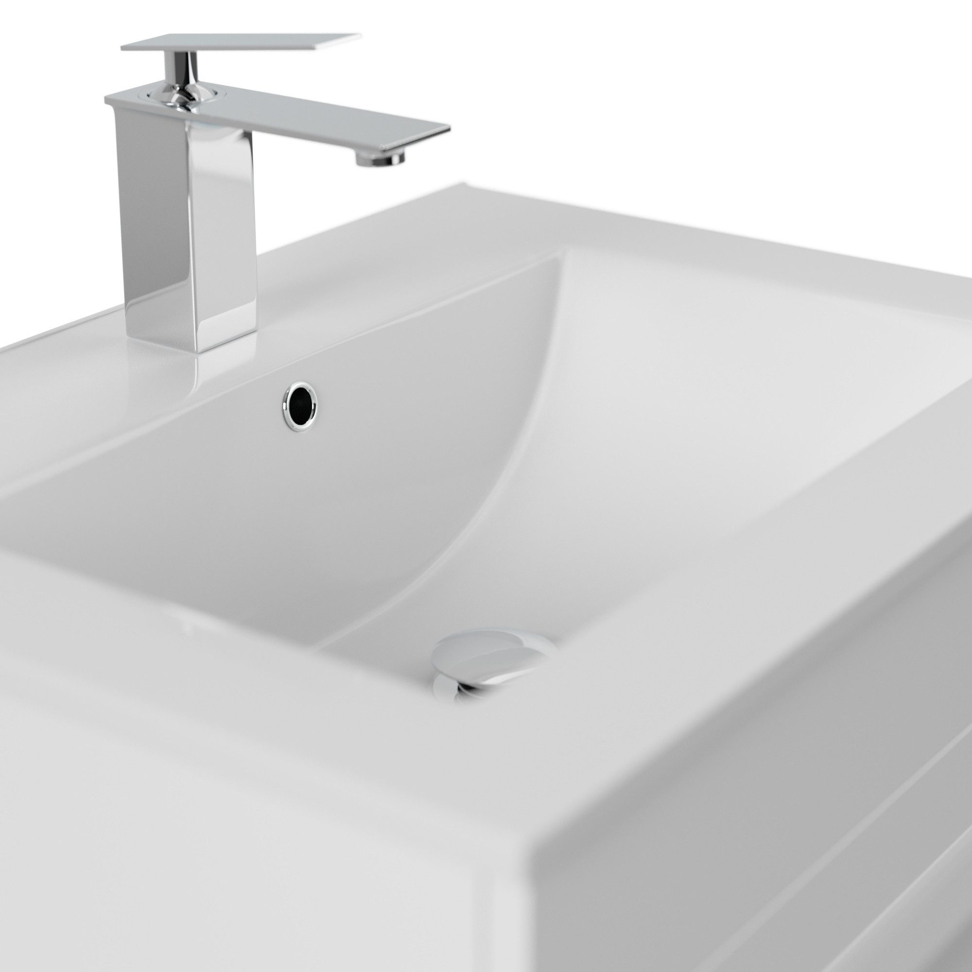 Magnolia Home Waschtisch Badmöbel Milet SoftClose weiss hochglanz – Bild 5 von 5