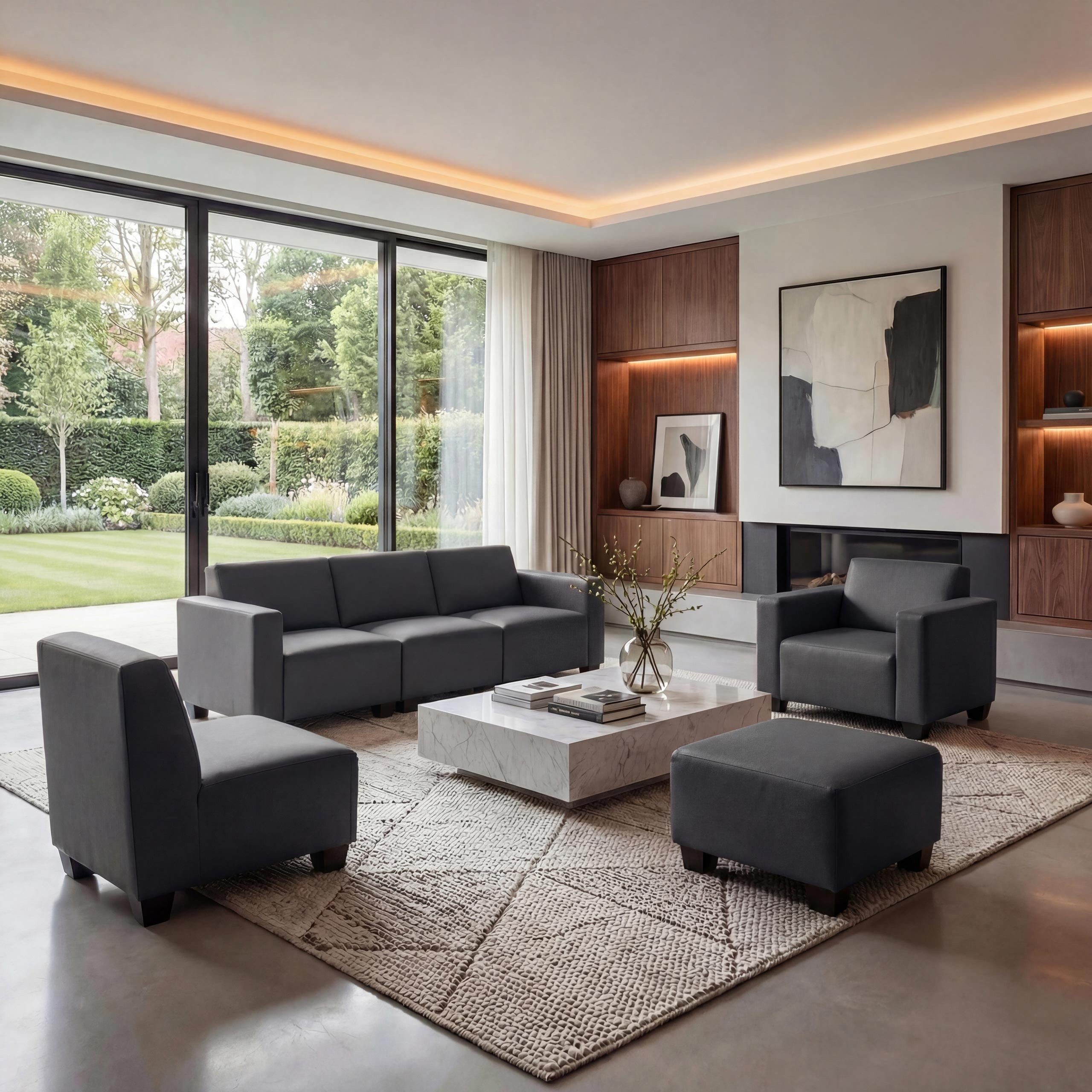 MCW Wohnlandschaft Moncalieri-3-1-1-1, Set, bequeme Polsterung, Erweiterbar mit weiteren Elementen der Lyon-Serie