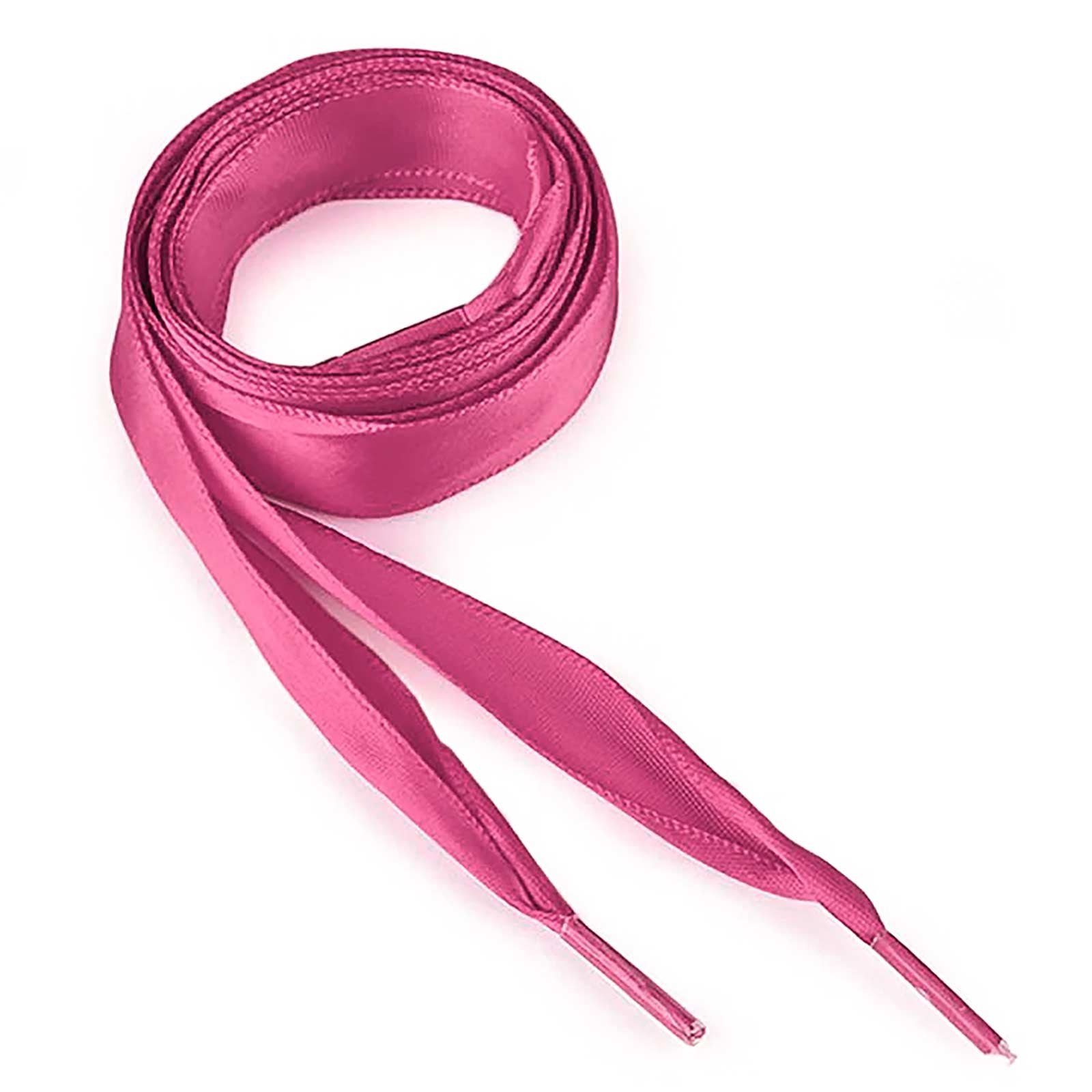 maDDma Schnürsenkel 1 Paar Schnürsenkel Satin 110cmx19mm Bekleidungskordel Kordel, 110 x 1.9 cmorchidee