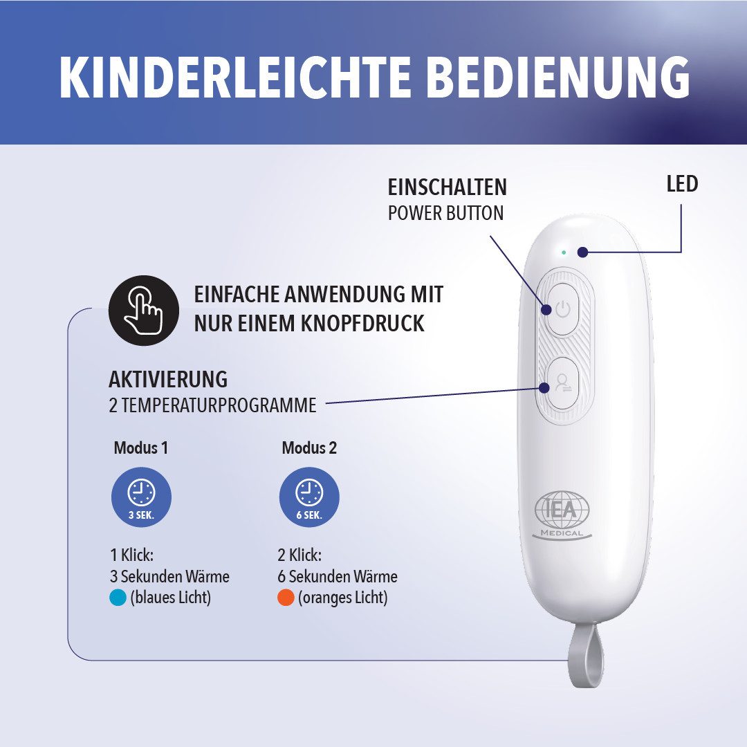 IEA Medical Insektenstichheiler IEA Medical Insektenstichheiler IBR30, Komplettset, Juckreizstopper, lindert Juckreiz & Schwellungen ohne chemische Stoffe