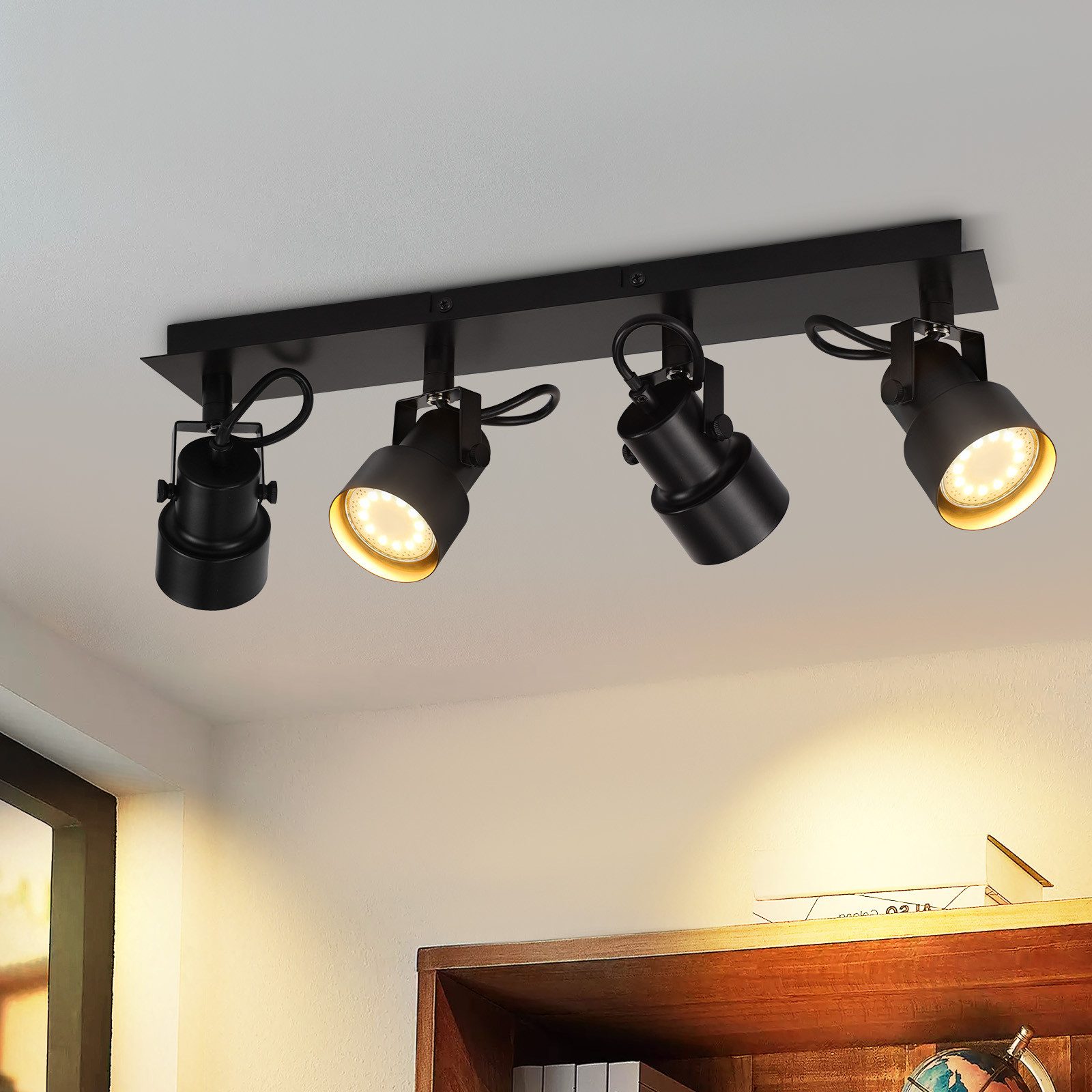 Nettlife Deckenstrahler Schwarz 1 Flammig 350° günstig online kaufen