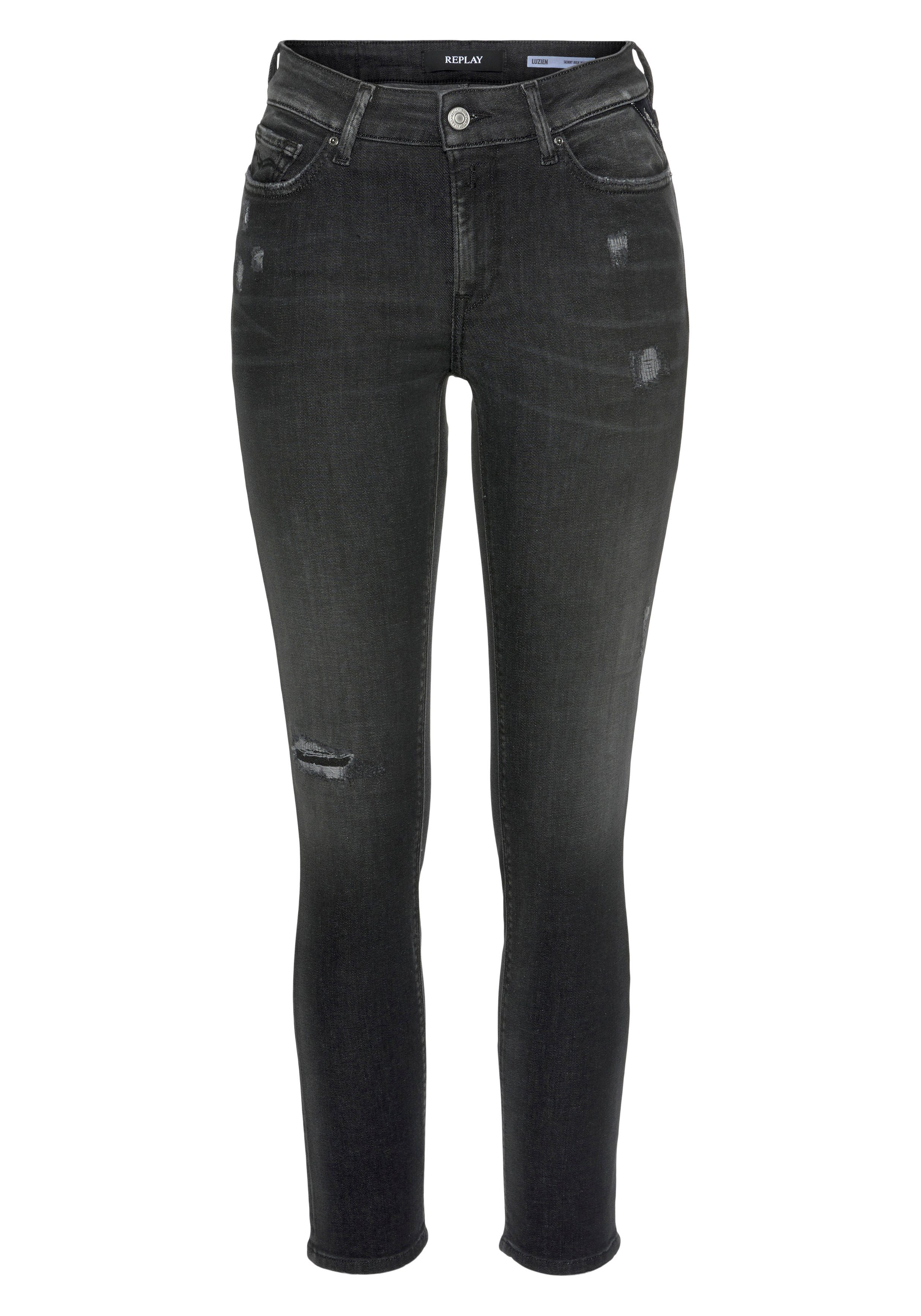 Replay Marty Powerstretch denim jeans voor dames, 009, medium blue., 32W x 32L