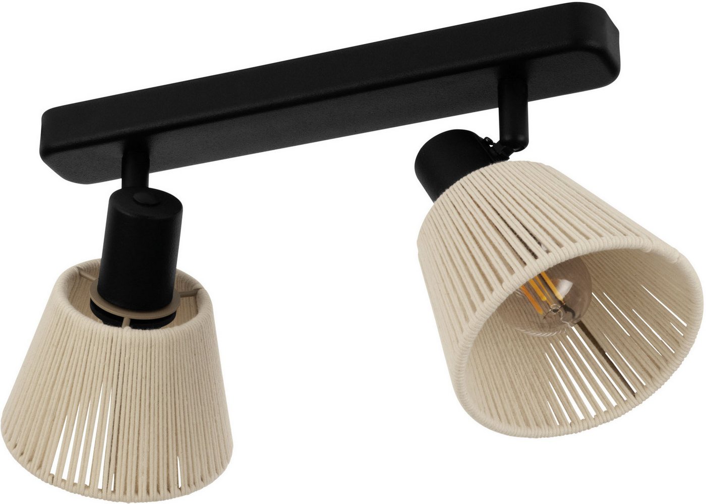 EGLO Deckenspot SEAGARD Spotlampe - Stahl - E14 - 2X40W - IP20, ohne Leuchtmittel, Deckenlampe, Deckenstrahler, Strahler, L30 x B11,5 x H13,5 cm