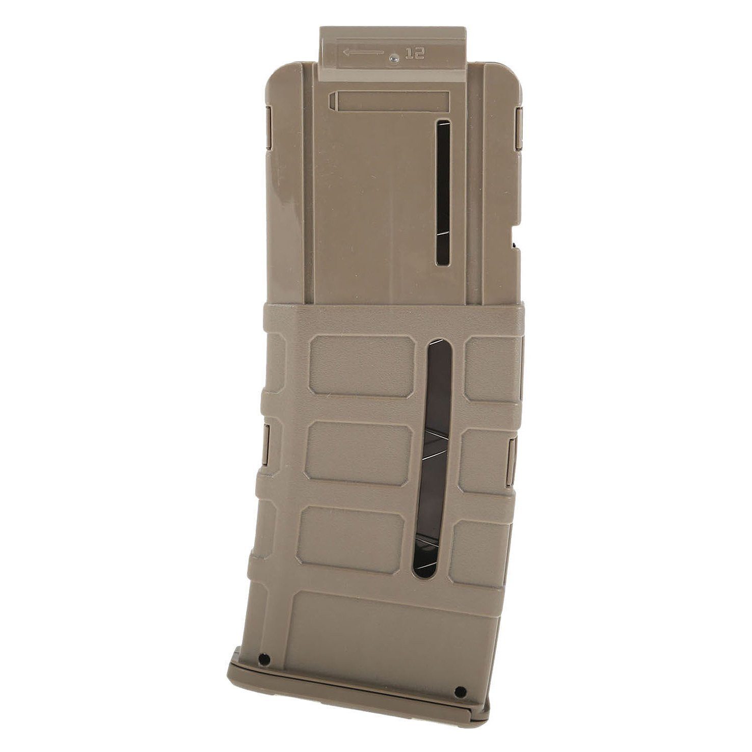 Blasterparts Blaster 12 Dart Banana Magazin, oliv, Gebogenes Ersatzmagazin für 12 Darts, oliv