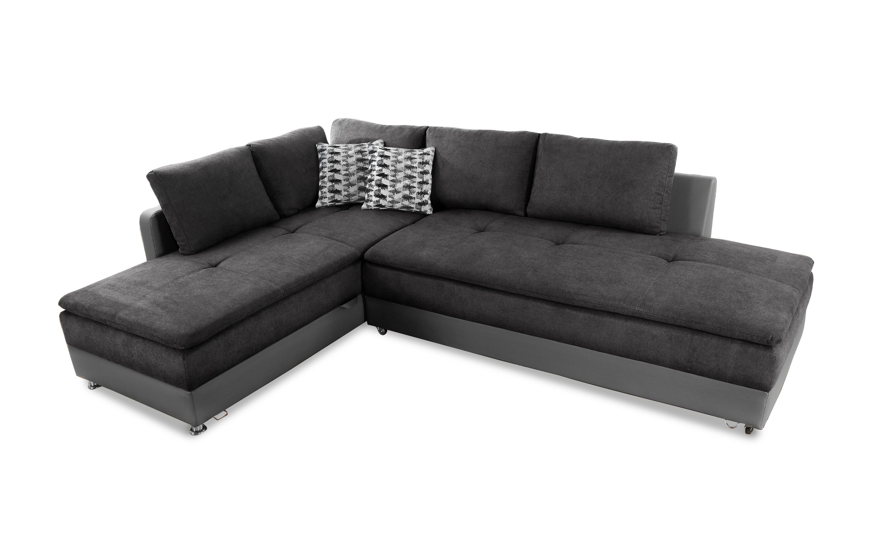 luma-home Ecksofa 15106, Dauerschläfer-Doppelbett B306/T223/H95 cm, Schwenk günstig online kaufen