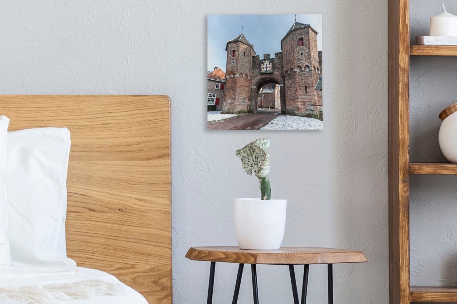 Leinwandbild Wohnzimmer (1 OneMillionCanvasses® St), Niederlande, Schlafzimmer für Bilder - Poort Leinwand Amersfoort -