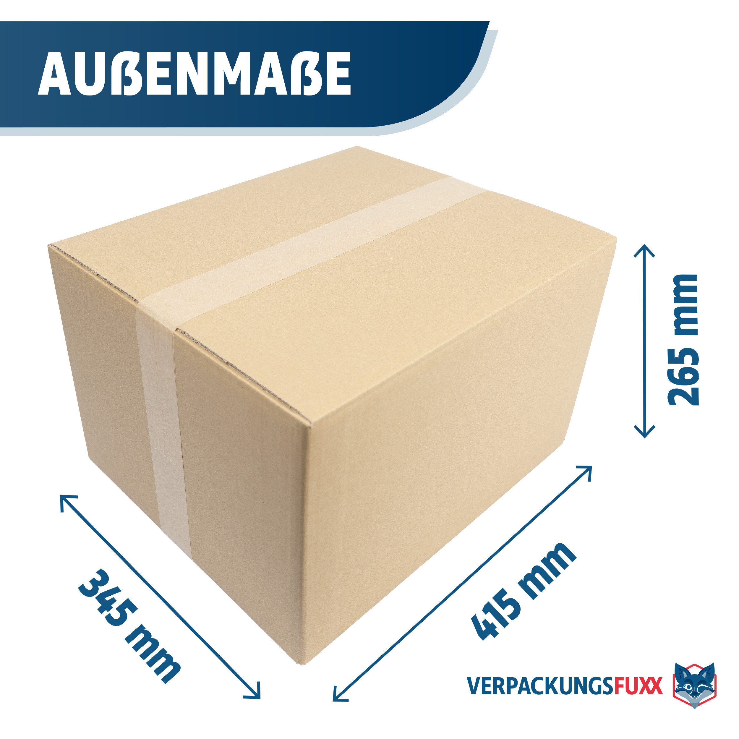 Thumbnail - VERPACKUNGSFUXX Karton Faltkarton 40 x 33 x 24 cm, 20 Stk., stabiler Versandkarton, 2-wellig