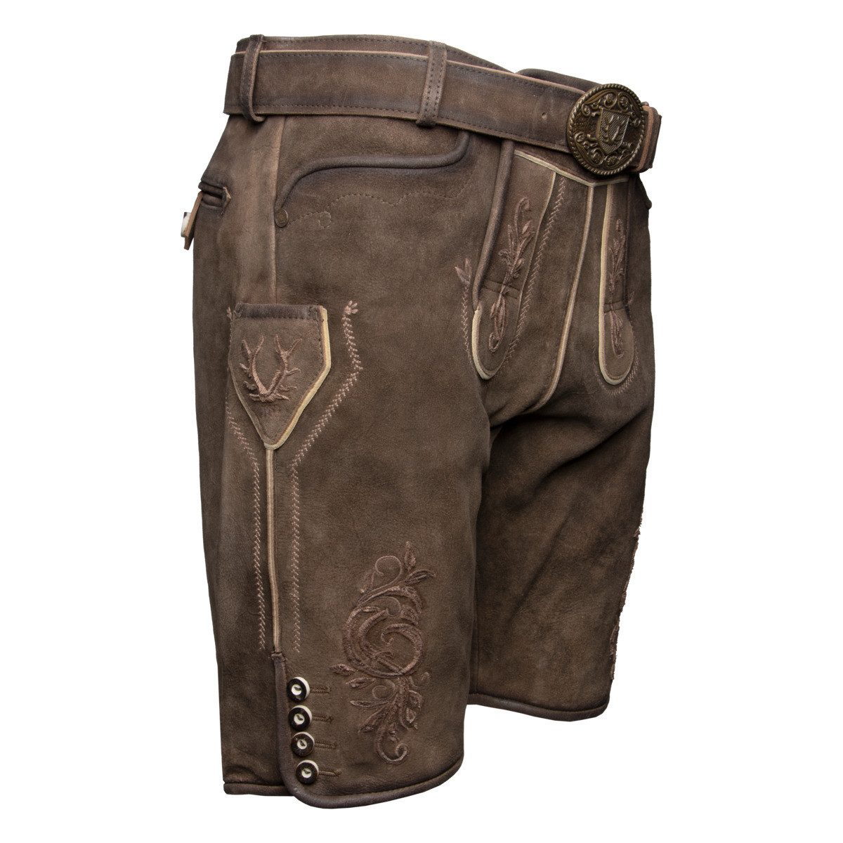 Krüger Trachtenlederhose Jendrik Herren (1-tlg) Trachtenlederhose, Trachtenhose, Bayerische Lederhose, Oktoberfest