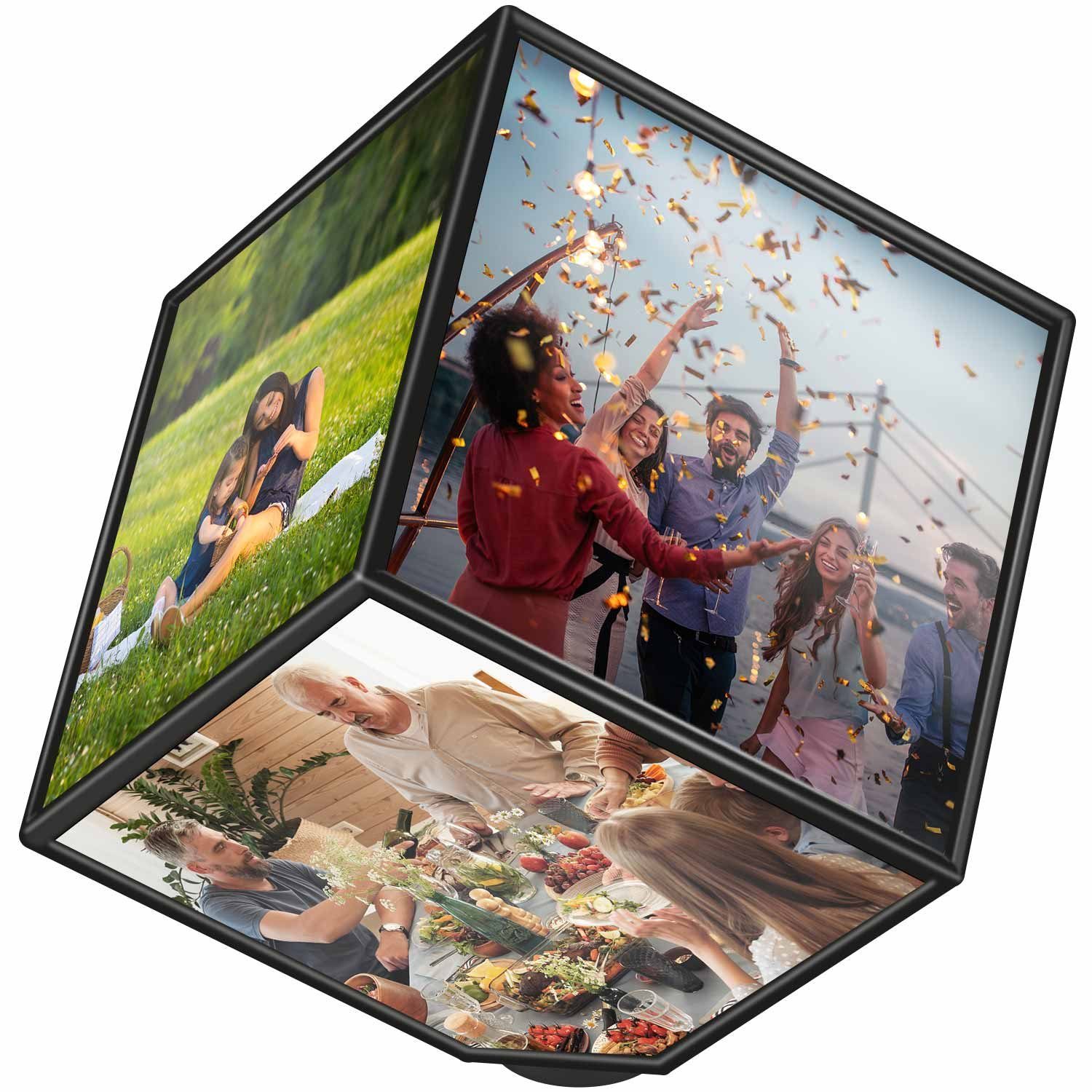 Goods+Gadgets Fotohalter Drehender Fotowürfel, für 6 Bilder (schwebender Bi günstig online kaufen