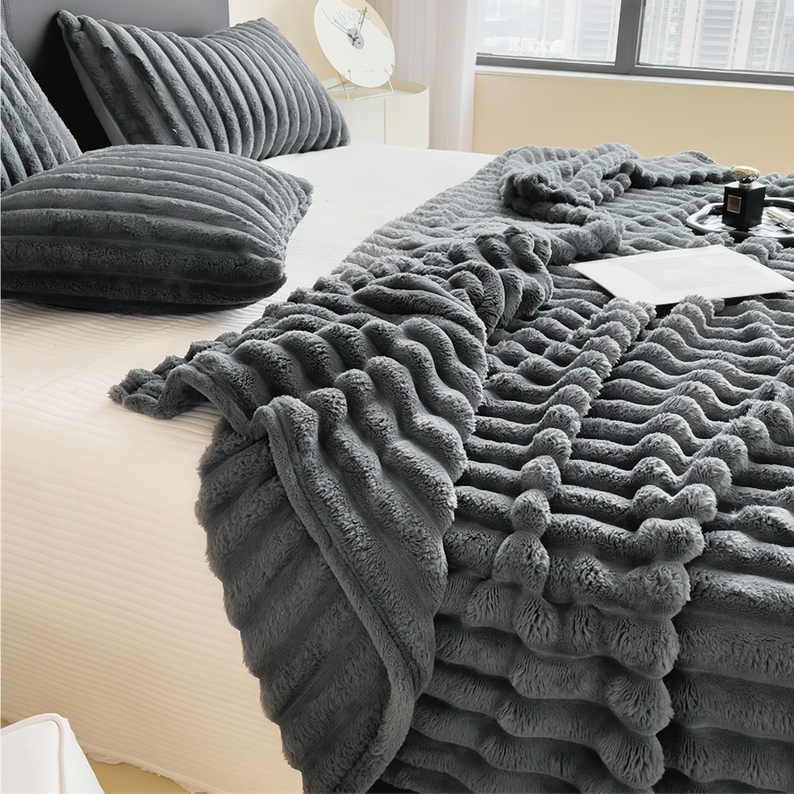 Wohndecke MT08, KEAYOO, Fleecedecke Warm Sofadecke 150x200cm Warm und Weich Mircofaser