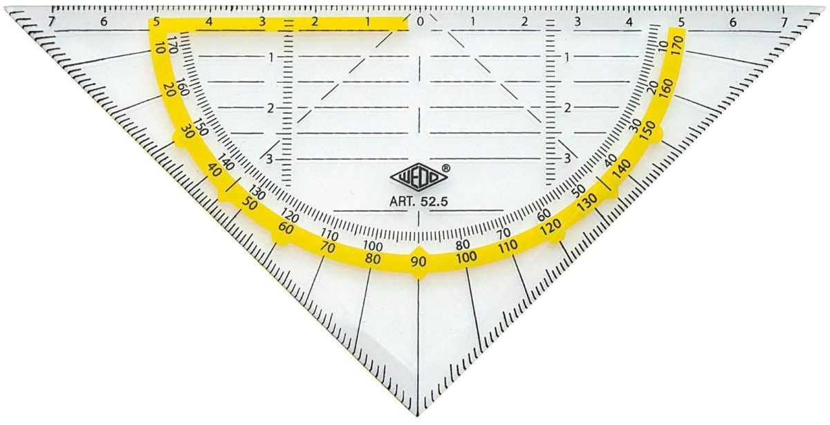 Geodreieck Geometrie-Dreieck 160mm transparent (10 Stück)