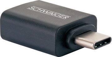 Schwaiger CAU310 533 USB-Adapter USB 3.1 C Stecker zu USB 3.0 A Buchse