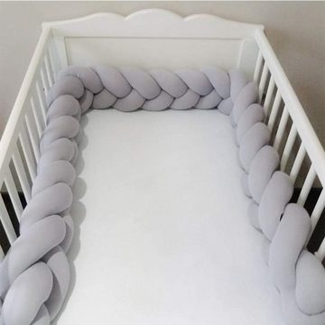 NUODWELL Nestchenschlange Twist Weave Baby Kopfschutz Bettumrandung