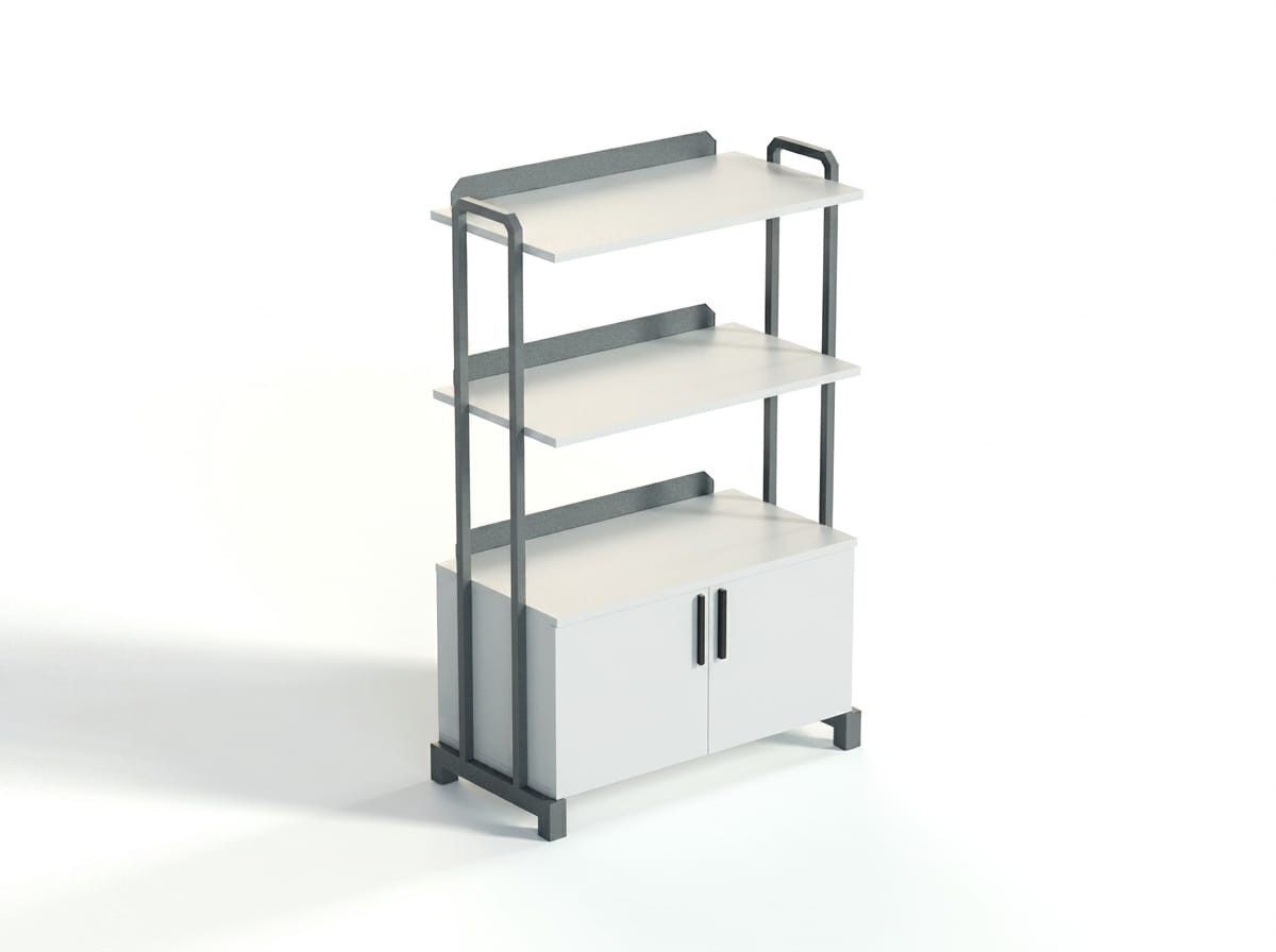 Xlmoebel Bücherregal Bücherregal modern schlicht Holz Weiß offen universell geschlossen, Einzelstück 1-tlg.