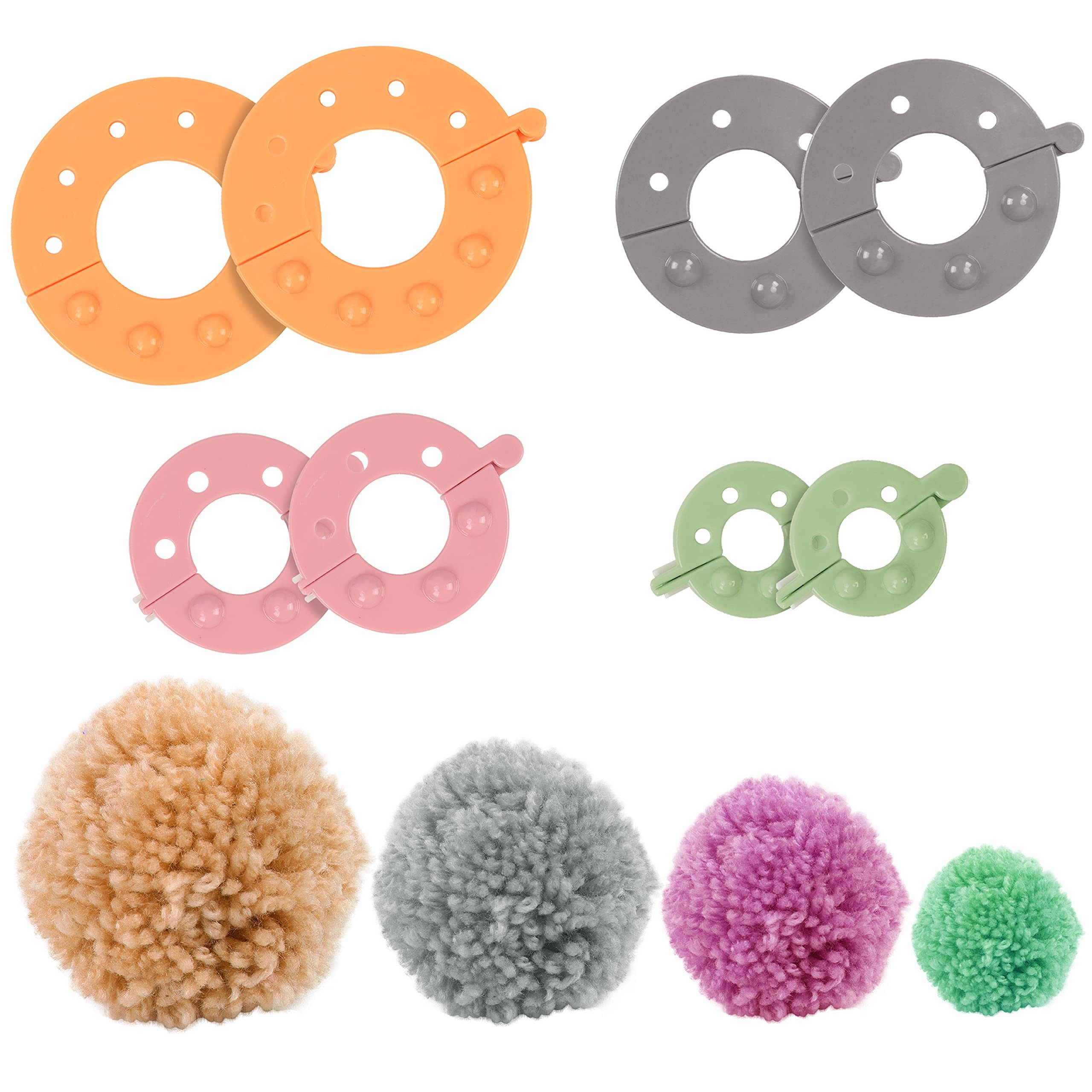 Curtzy Streudeko Plastik Pompom Maker Set - 4 Größen für DIY Bommel Ремесло, (1-tlg)