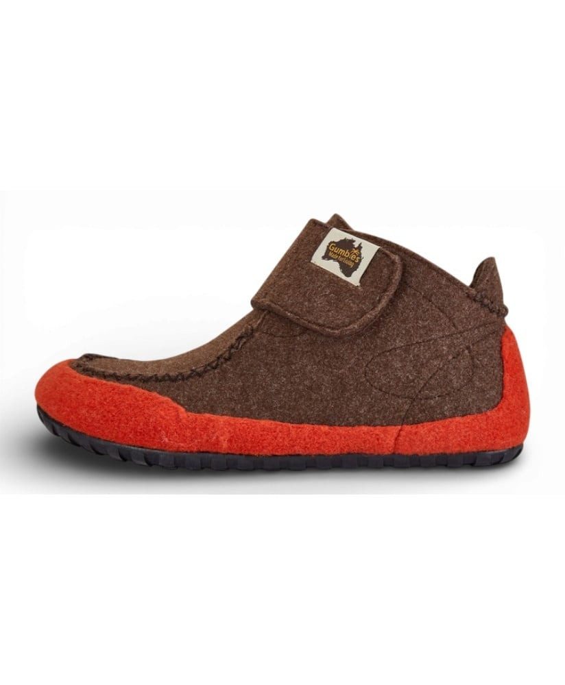 Gumbies Quokka Pantoffel chocolatebraun/orange - 1 Paar Hausschuh