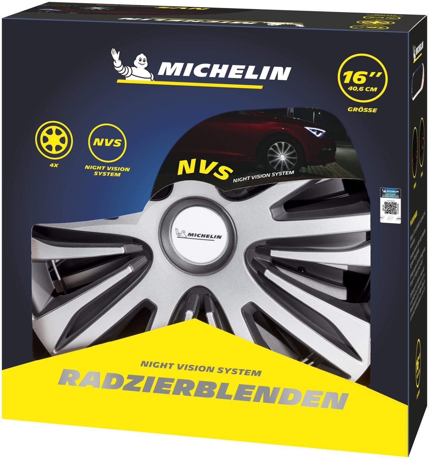 Set Michelin Radzierblende universal ALICE Vier 4er Stück 16 zoll Radkappe Blende