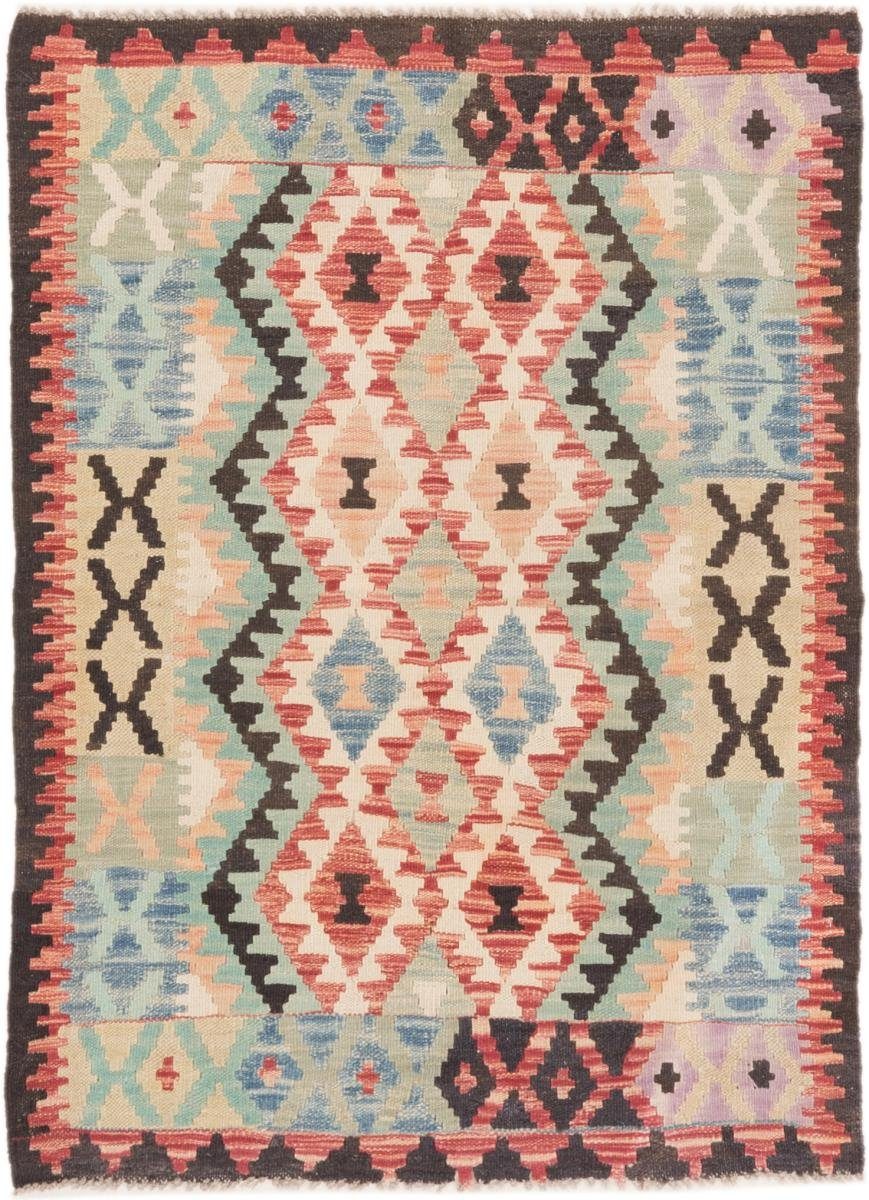 Orientteppich Kelim Afghan 88x122 Handgewebter Orientteppich, Nain Trading, rechteckig, Höhe: 3 mm