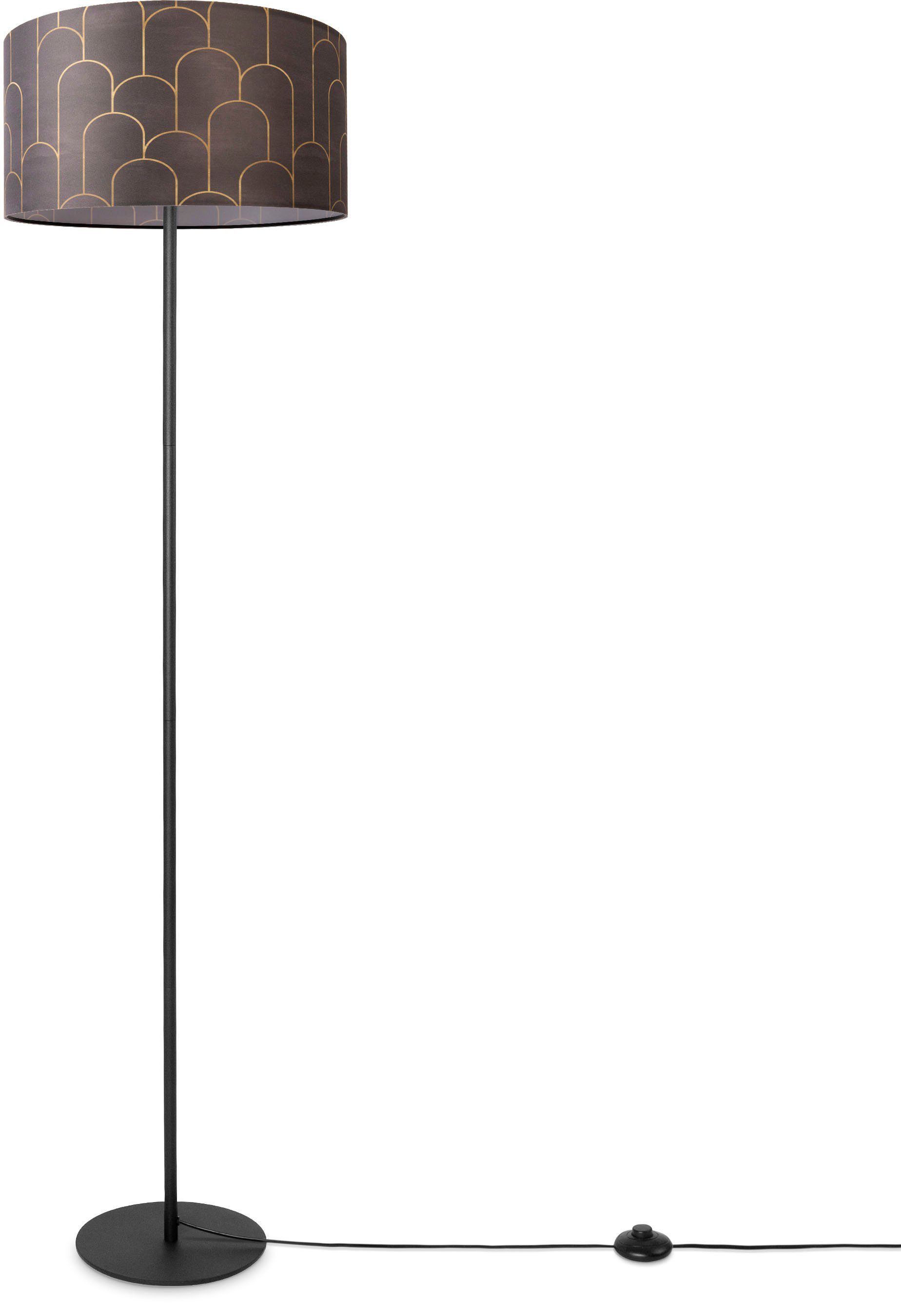Paco Home Stehlampe Luca Pillar, Stoff Modern Stehlampe Mit ohne Lampenschirm Leuchtmittel, Schirm Wohnzimmer Abstrakt