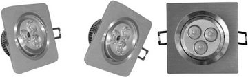 ECO-LIGHT LED Einbauleuchte LED Spot Einbaustrahler Einbauleuchte Strahler 3W Einbau IP44 [2er], LED fest integriert, 240 Lumen, IP44, 4100 Kelvin