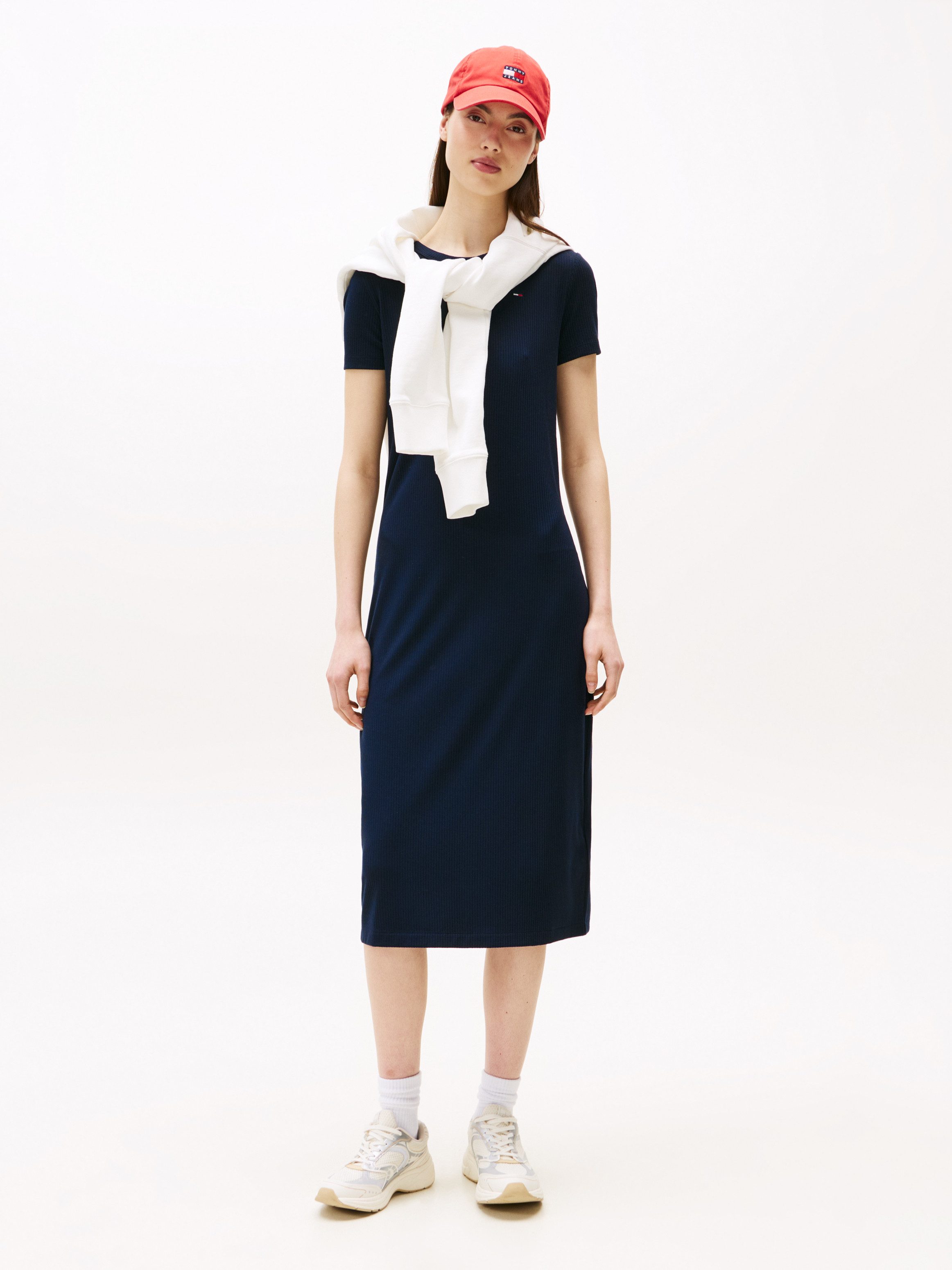 Tommy Jeans Jerseykleid mit gerippter Struktur, günstig online kaufen