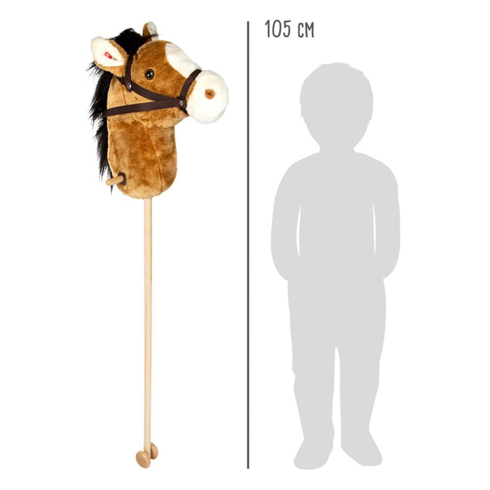 Small Foot Steckenpferd »Small Foot Hobby Horse With Sound 105 Cm  Wood/Plush Brown/White«
