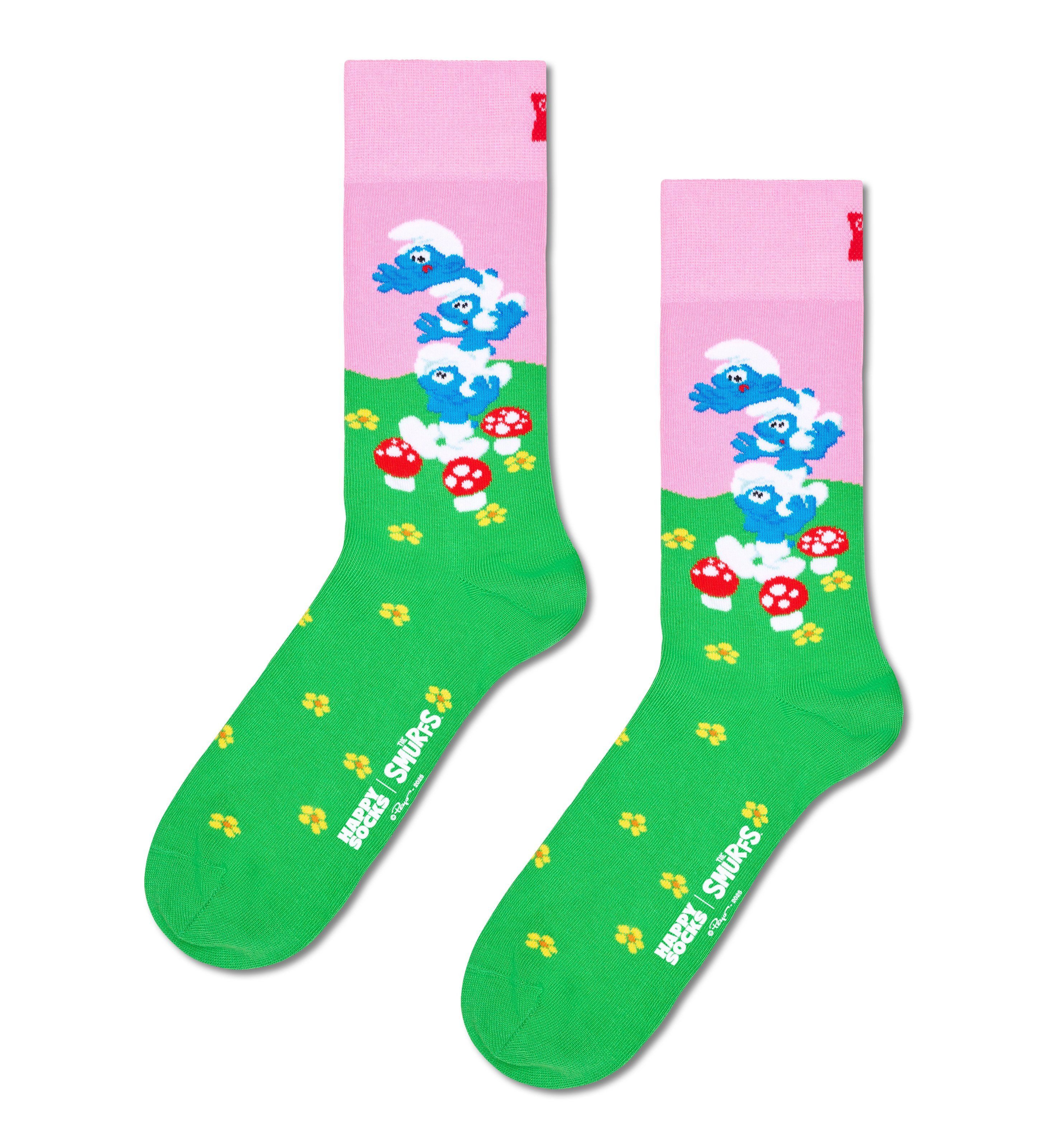 Happy Socks Socken P006327 The Smurfs Smurf Tower Sock