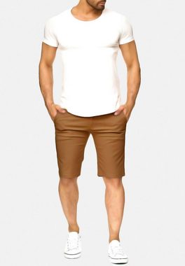 Egomaxx Chinoshorts Chino Capri Shorts Kurze Bermuda Sommer Hose Fredy & Roy (1-tlg) 2300 in Braun