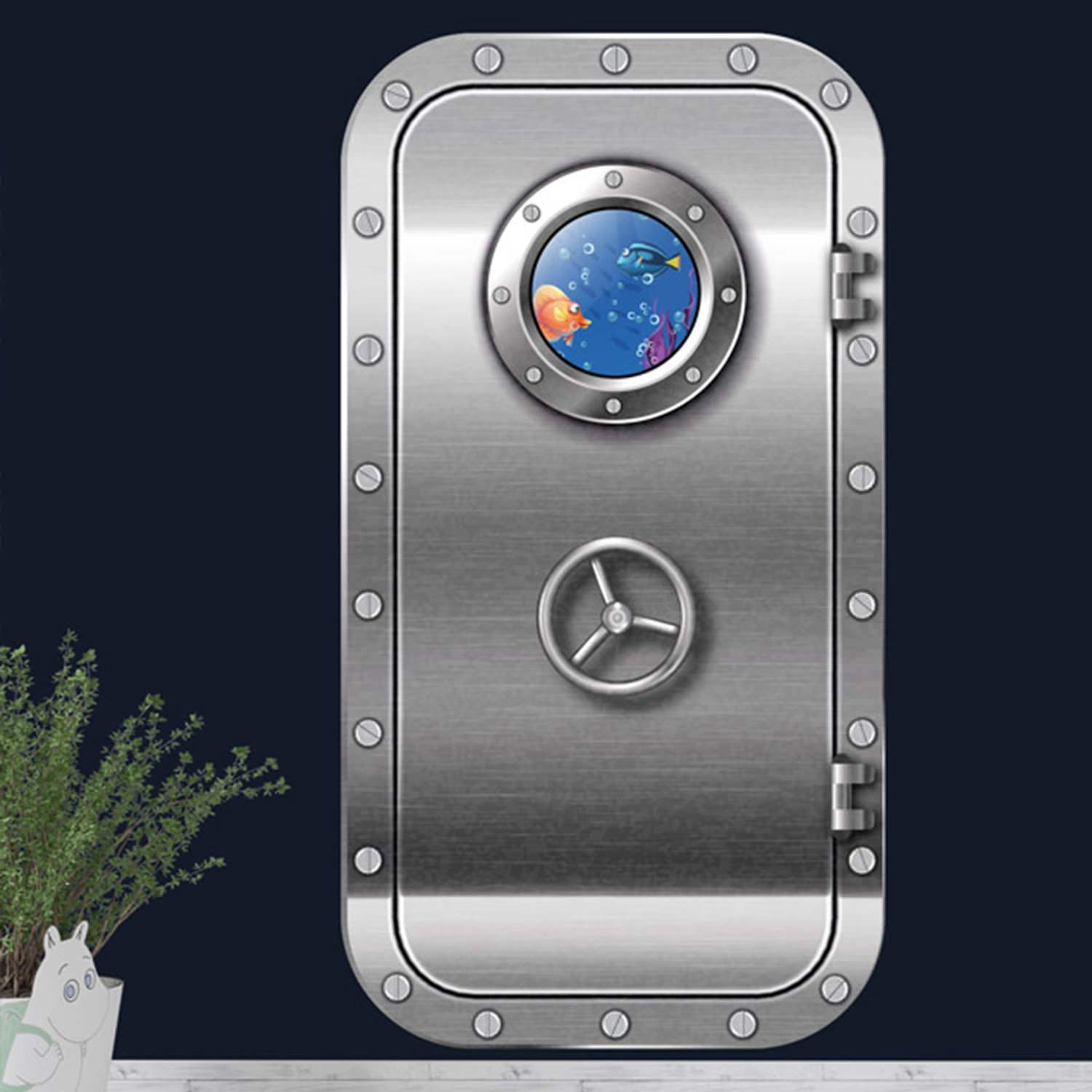 Sunnywall Wandtattoo U-Boot Tiefseeboot Wandtattoo (einzeln oder im Set) XXL, selbstklebend