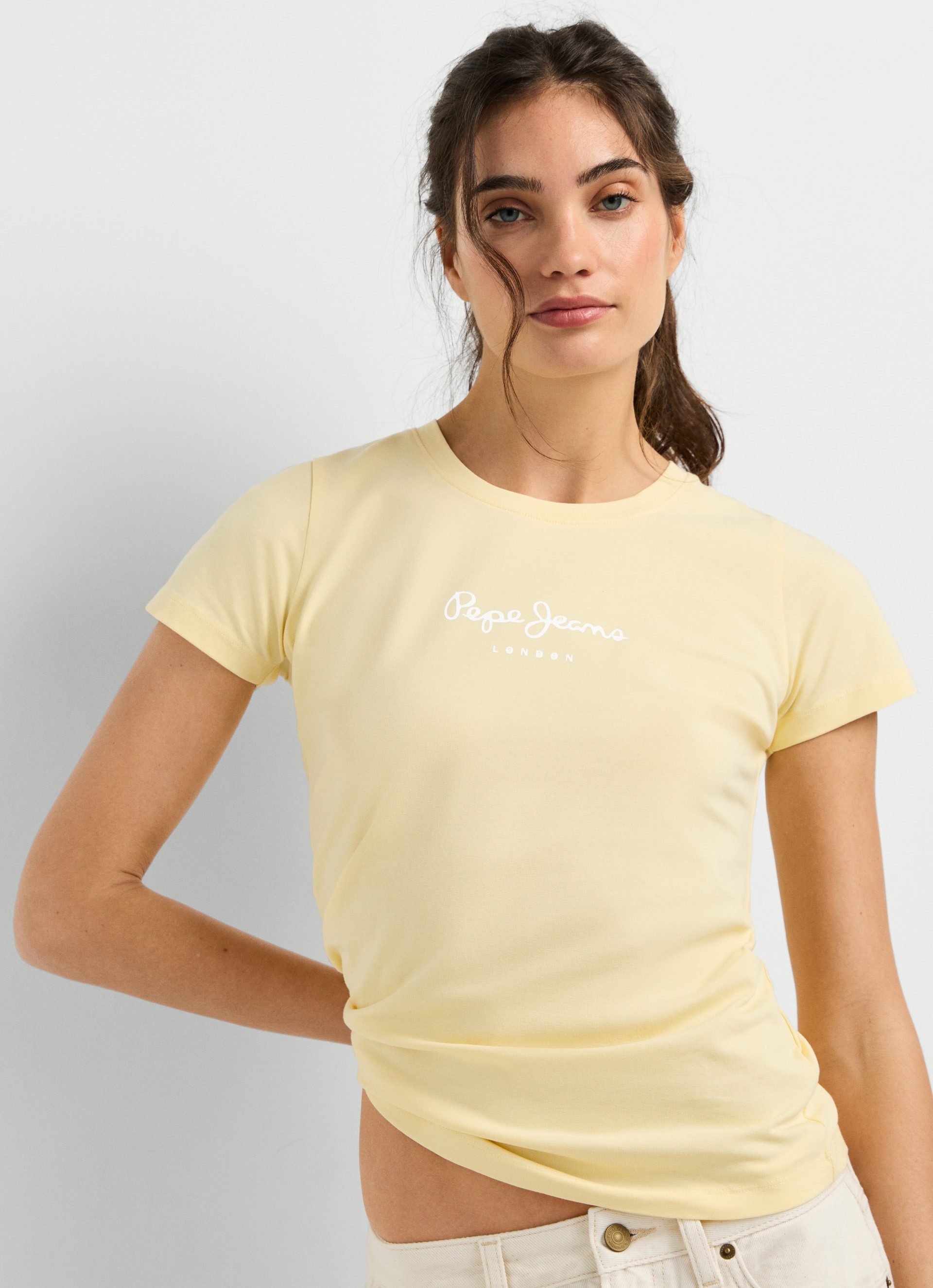 Pepe Jeans T-Shirt NEW VIRGINIA mit Logo-Print