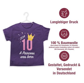 Shirtracer T-Shirt Zehnter Mädchen Princess 2014 10. Geburtstag