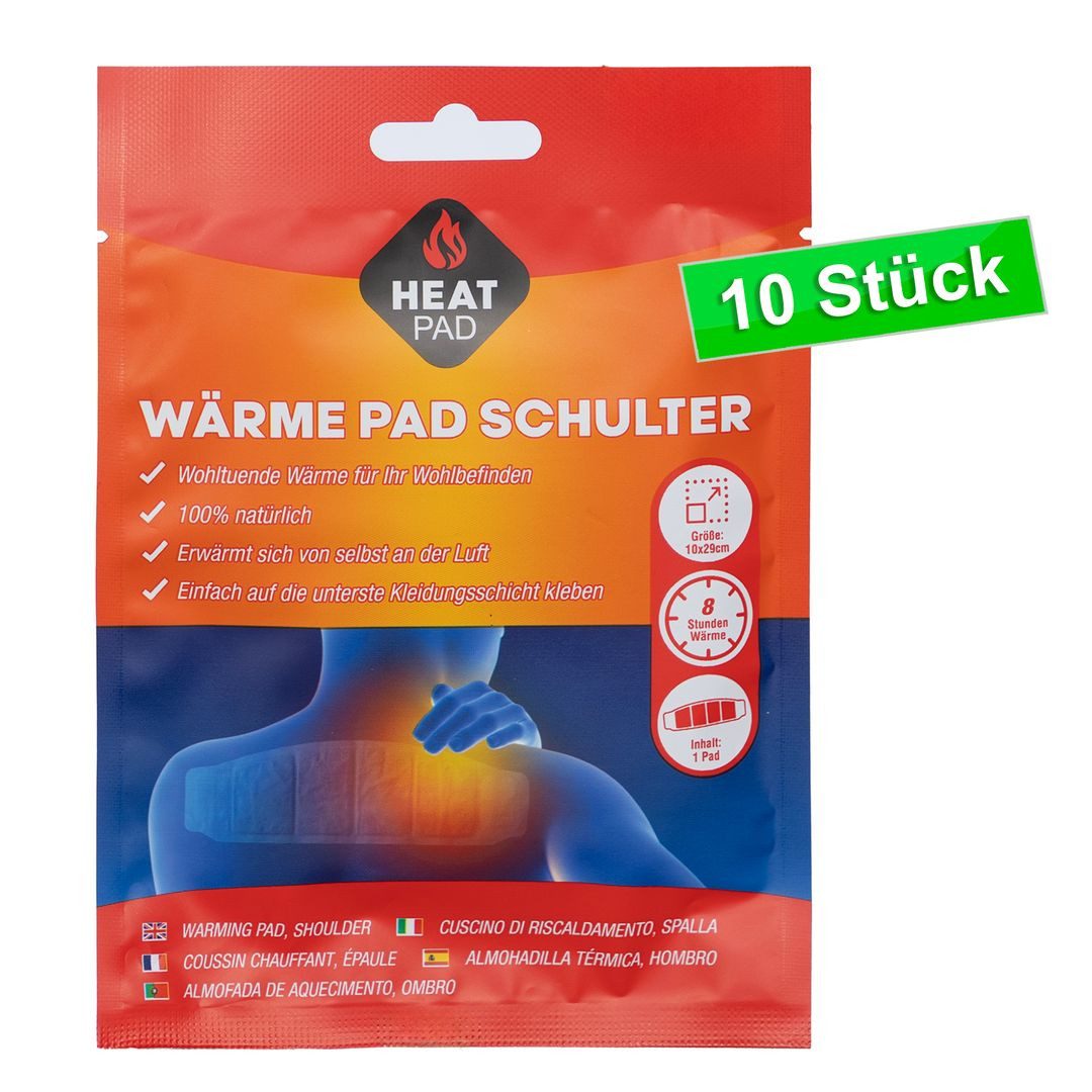 laro Wärmepad Schulter Wärmepflaster 10 Stk – 8 h Wärme & Entspannung, 10-tlg.