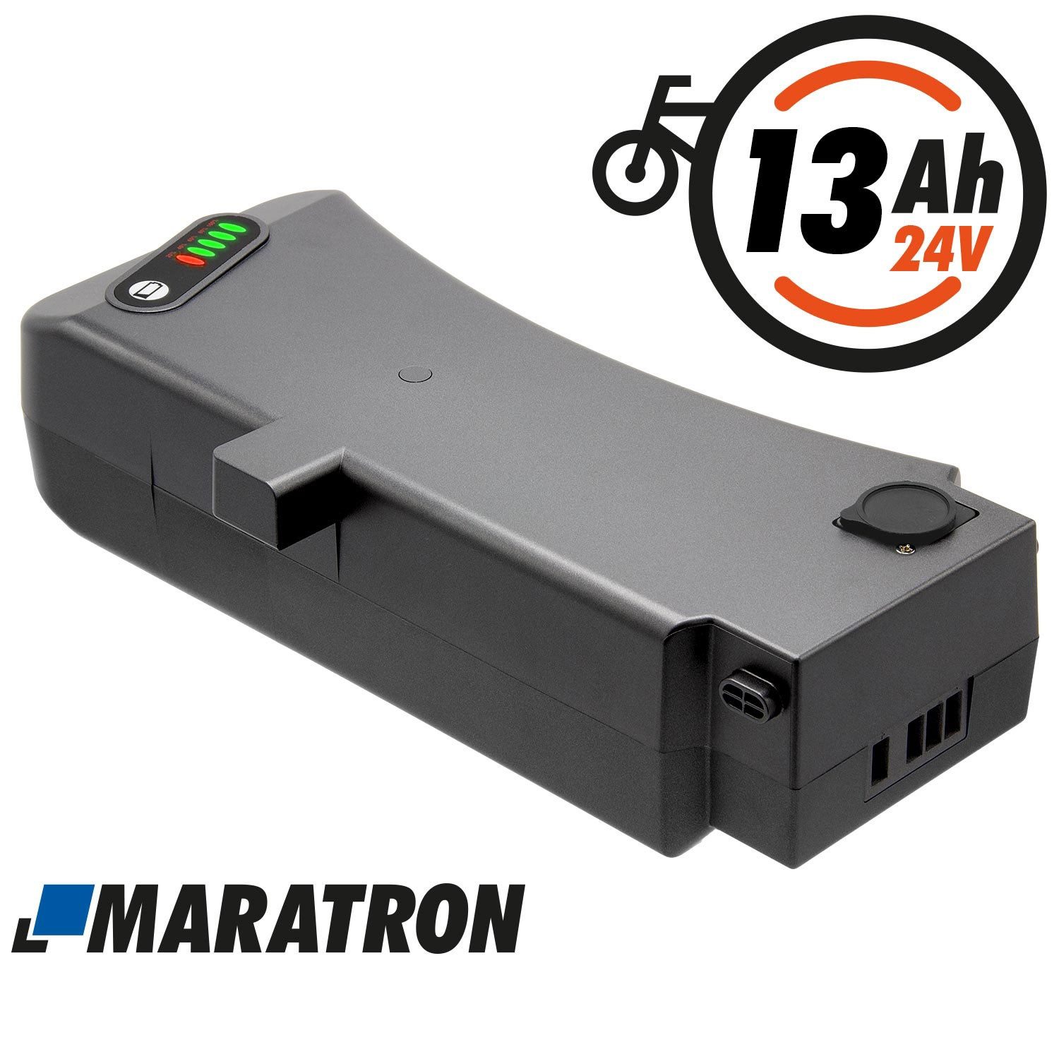 Maratron SideClick SILVER 24V 13Ah E-Bike Akku 13Ah (1 St), für E-Bikes mit SideClick Akku von Prophete, Zündapp