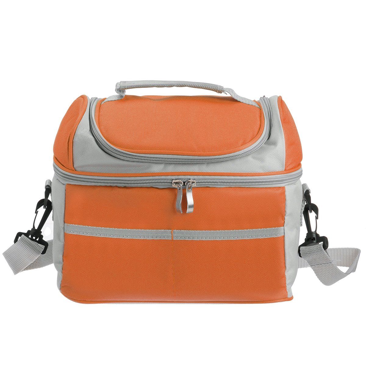 thermische Kühltasche mit Lunchtasche Thermobehälter, Schultergurt Verstellbarem Insma (7L Picknicktasche), Orange