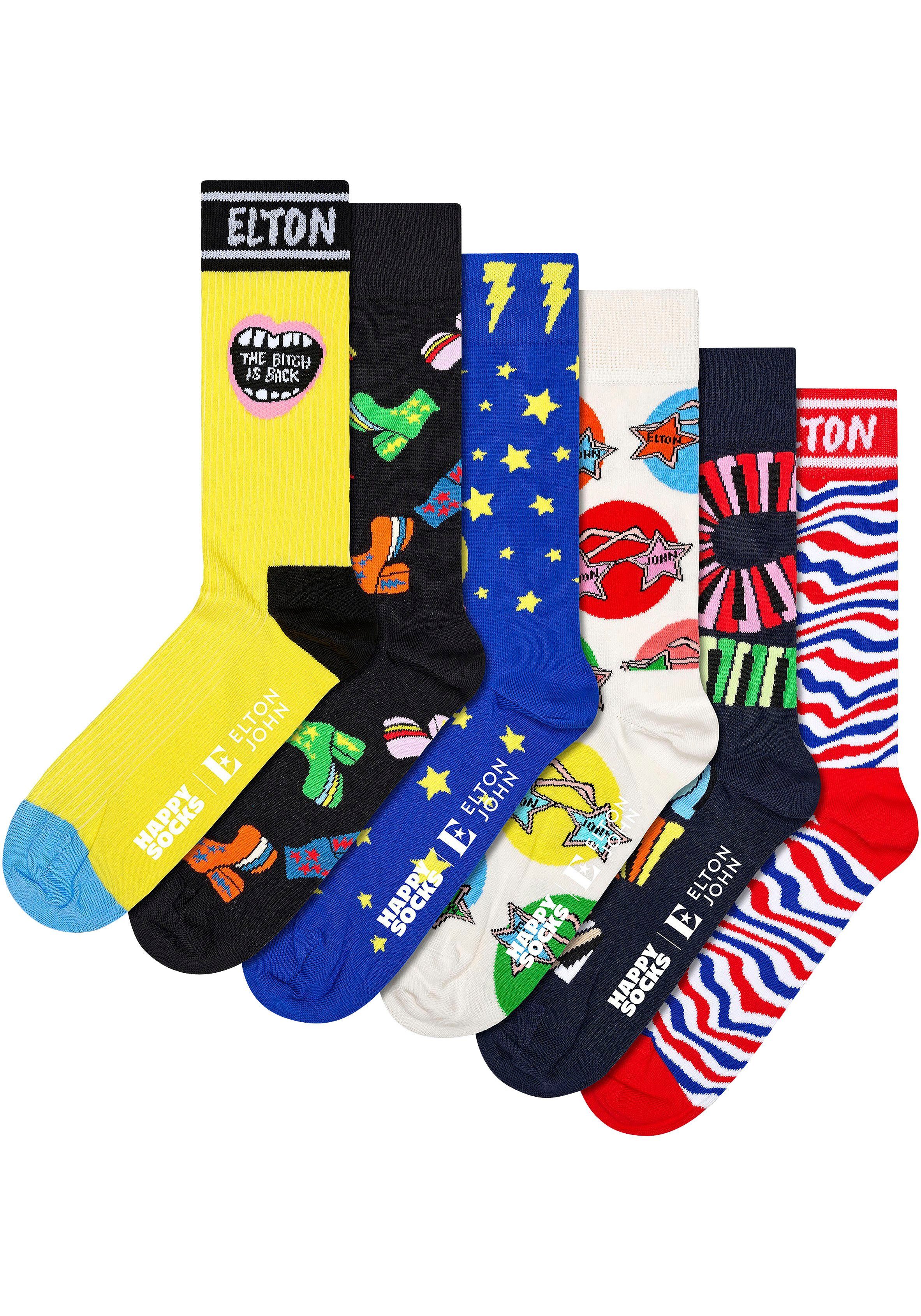 Happy Socks Шкарпетки (Box, 6-Paar) Elton John Gift Set