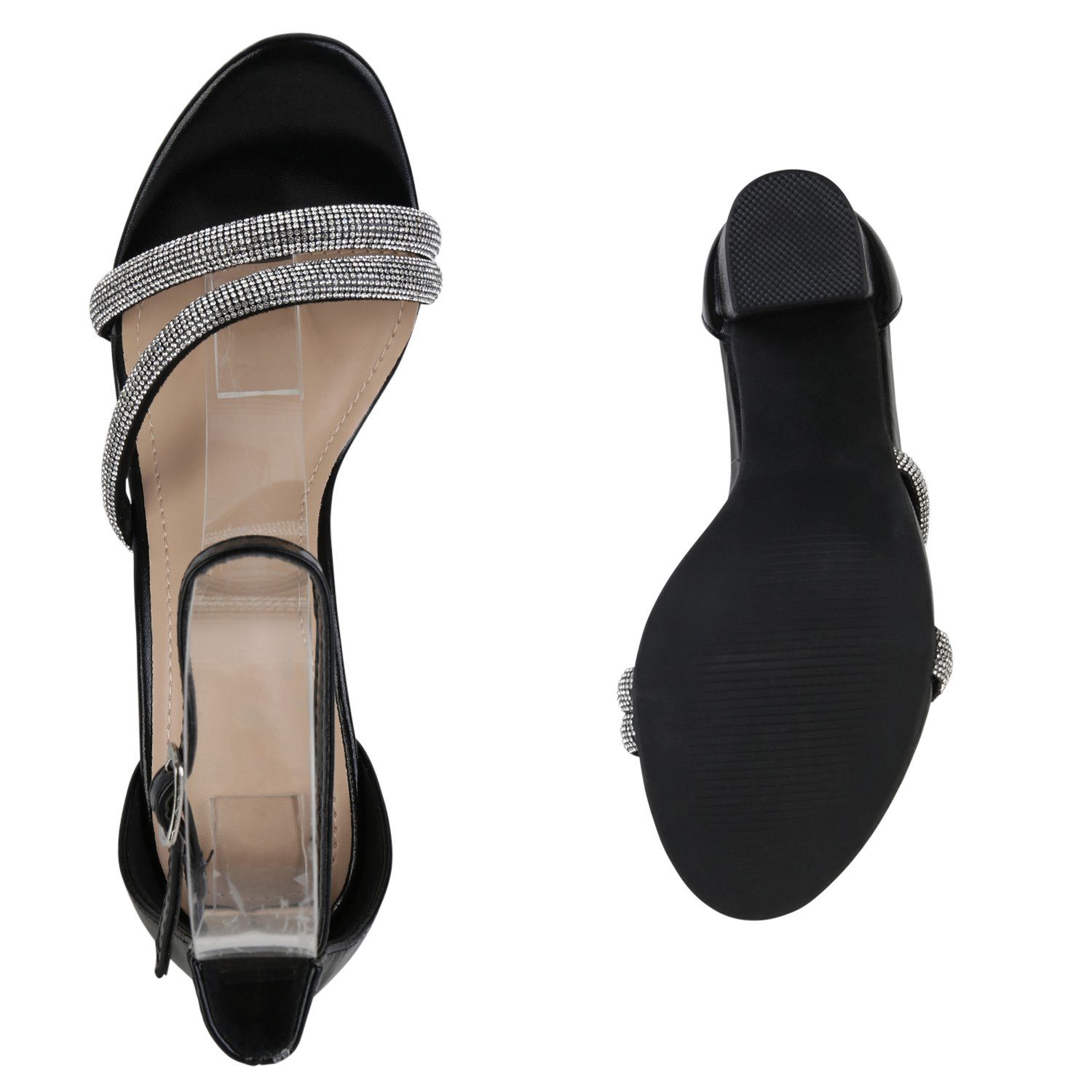 High-Heel-Sandalette Schwarz 840141 Schuhe HILL VAN Bequeme