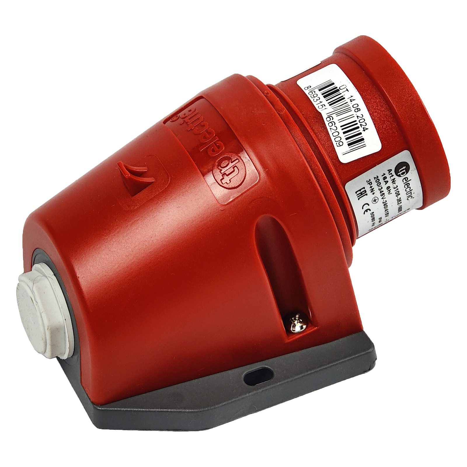 TP Electric Aufputz-Steckdose CEE Wandstecker mit Phasenwender Aufputz 5P 16A 400V IP44, 1-St.