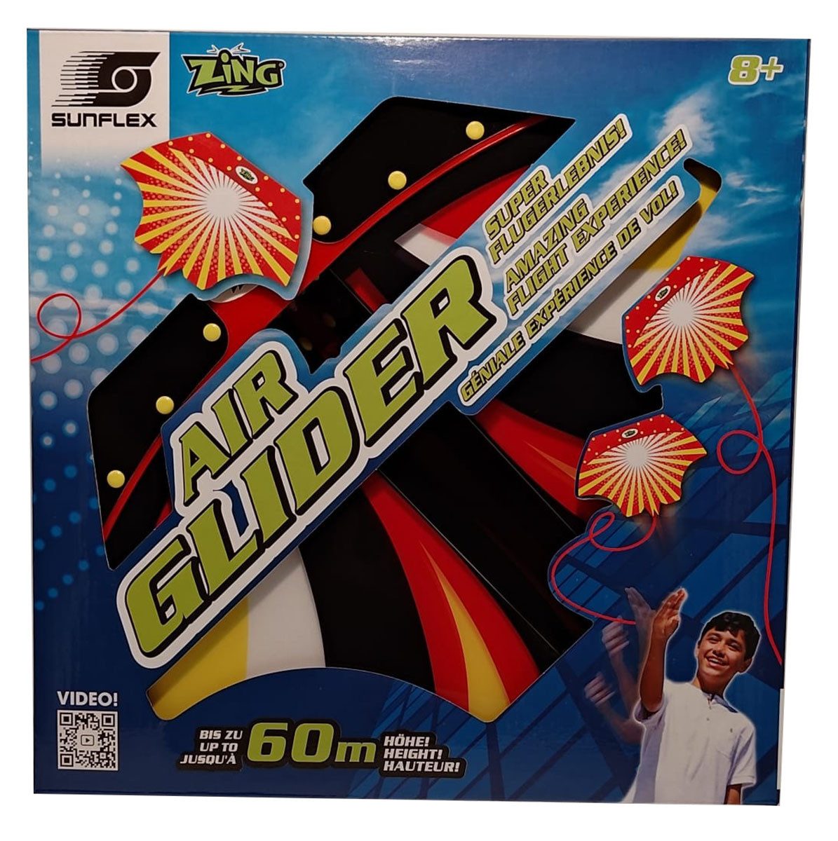 Sunflex Flug-Drache Sunflex 75558 - Air Glider Flaming Mars Wurfgleiter Flughöhe 60 Meter