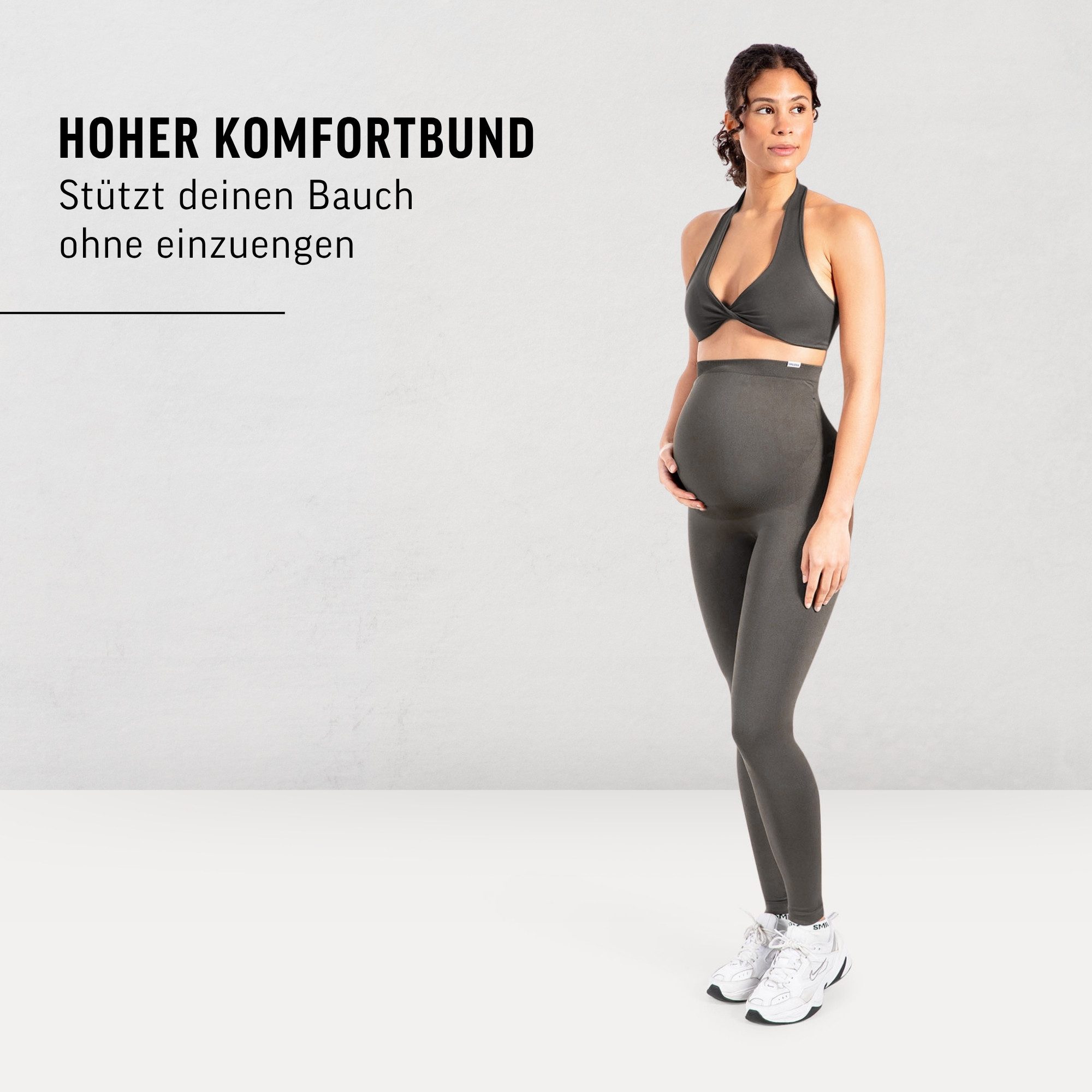 Smilodox Leggings Lorraine, Schwangerschaftsleggings Seamless mit extra hohem Bund Seamless, extra hoher Bund, elastisch & dehnbar
