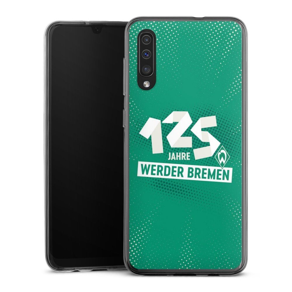 DeinDesign Handyhülle 125 Jahre Werder Bremen Offizielles Lizenzprodukt, Samsung Galaxy A30s Silikon Hülle Bumper Case Handy Schutzhülle
